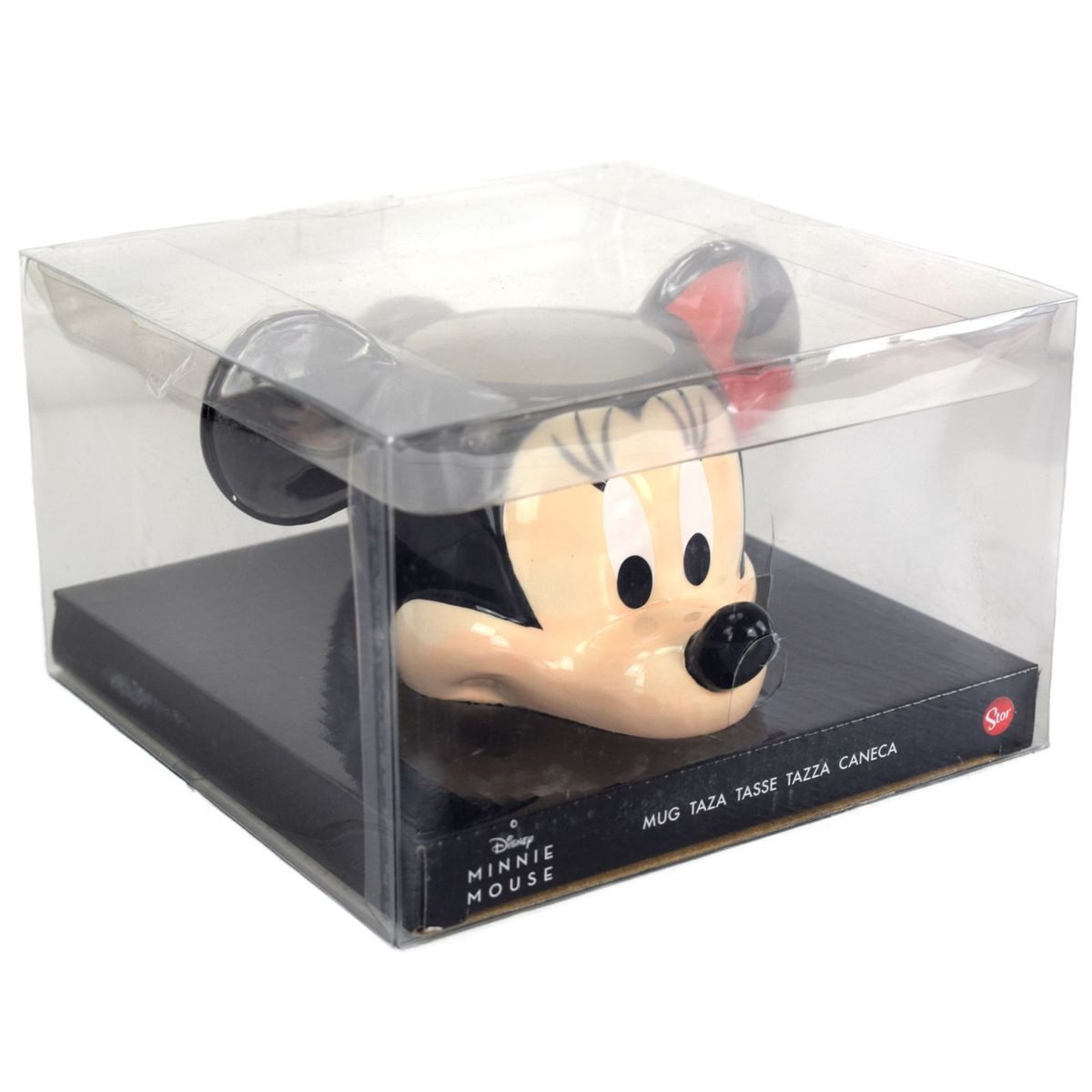 Stor Tasse Motivtasse Keramiktasse Kopf Mickey Mouse Minnie Mouse, 1-tlg., Keramik, Geschenkbox