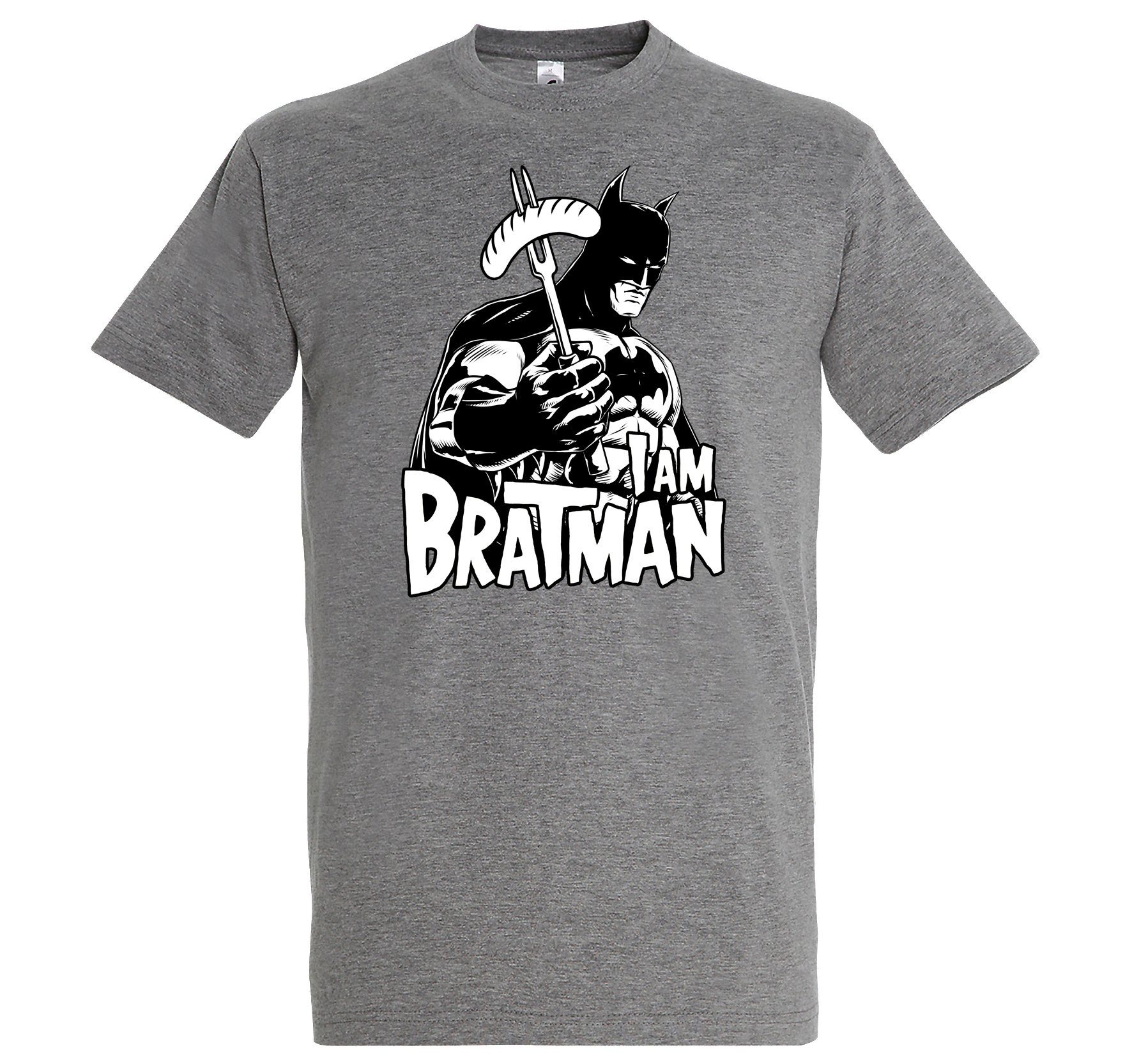 Youth Designz T-Shirt Bratman Herren T-Shirt mit lustigem Spruch Grau
