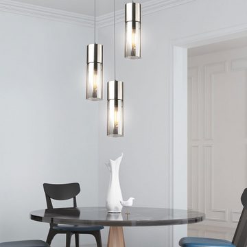 etc-shop Pendelleuchte, Leuchtmittel inklusive, Warmweiß, Decken Pendel Lampe Filament Zylinder Ess Zimmer