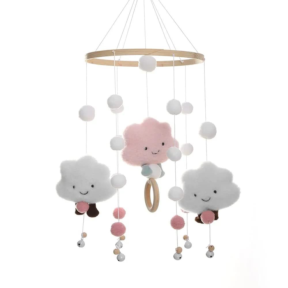 CLTYQ Mobile Windspiele, Baby-Windspiele mit Filzkugeln, 3D-Wolkenpuppen (S günstig online kaufen