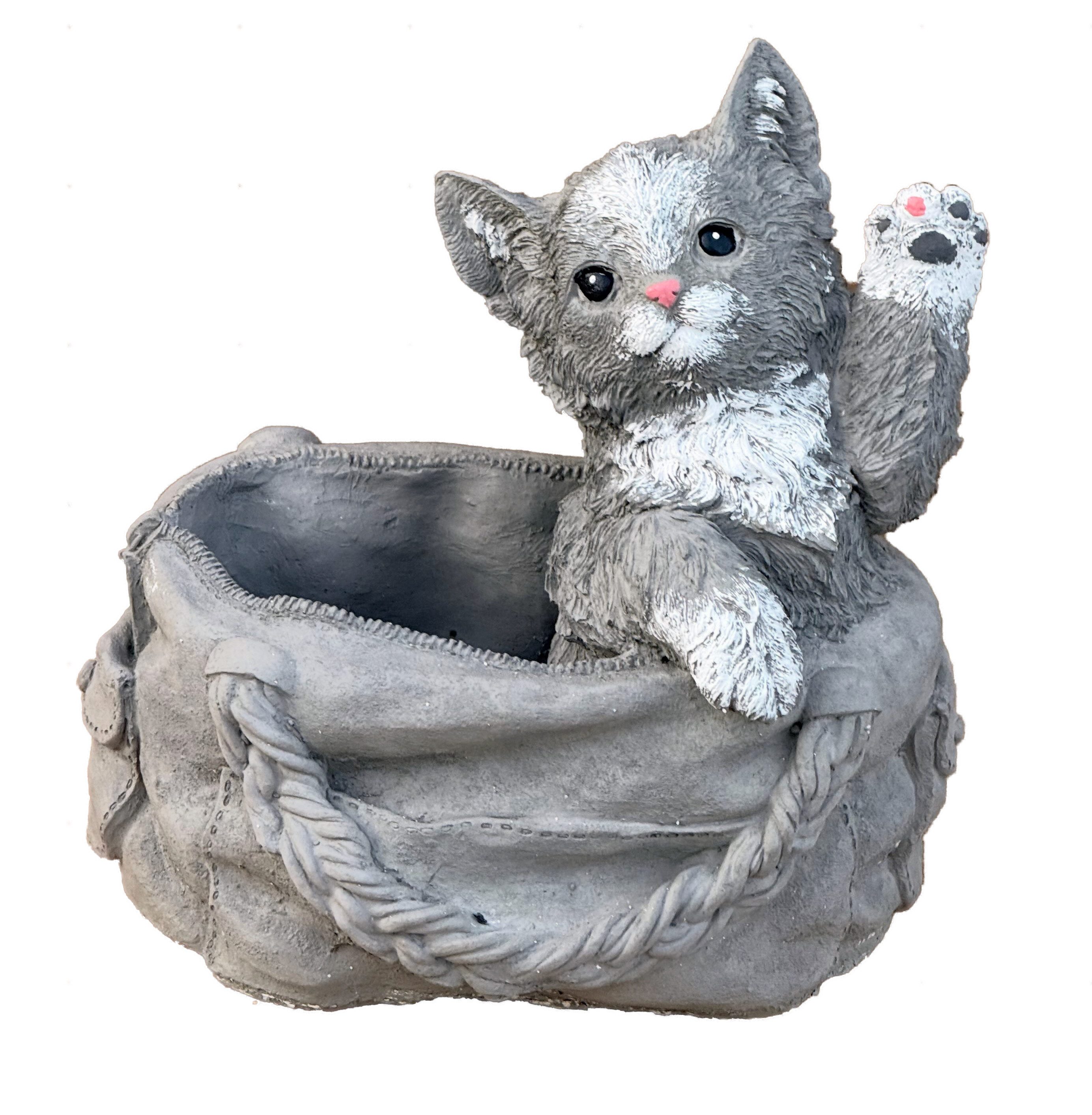 Stone and Style Gartenfigur Frostfeste Steinfigur Katze Cleo