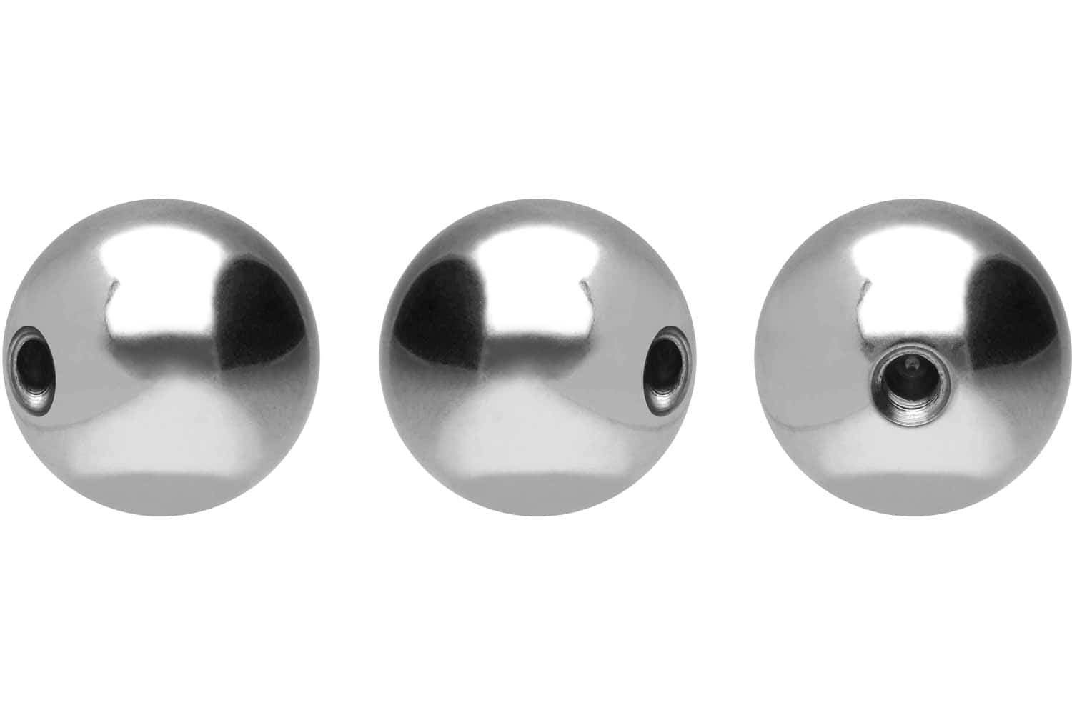 Piercing-Set Chirurgenstahl Schraubkugel - zwei Seitengewinde