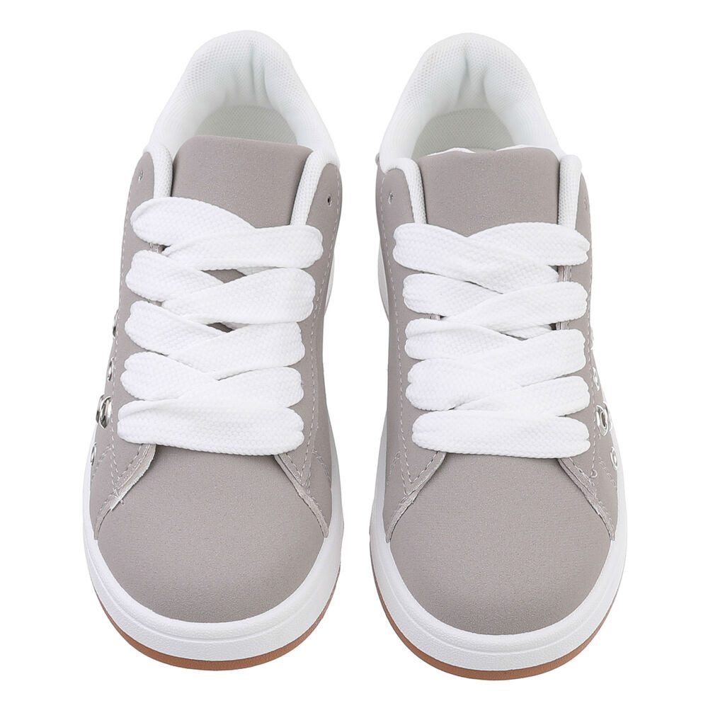 Ital-Design Modischer Sneaker mit hohem Komfort und Dämpfung Sneaker (89319306) Flach Sneakers Low in Grau