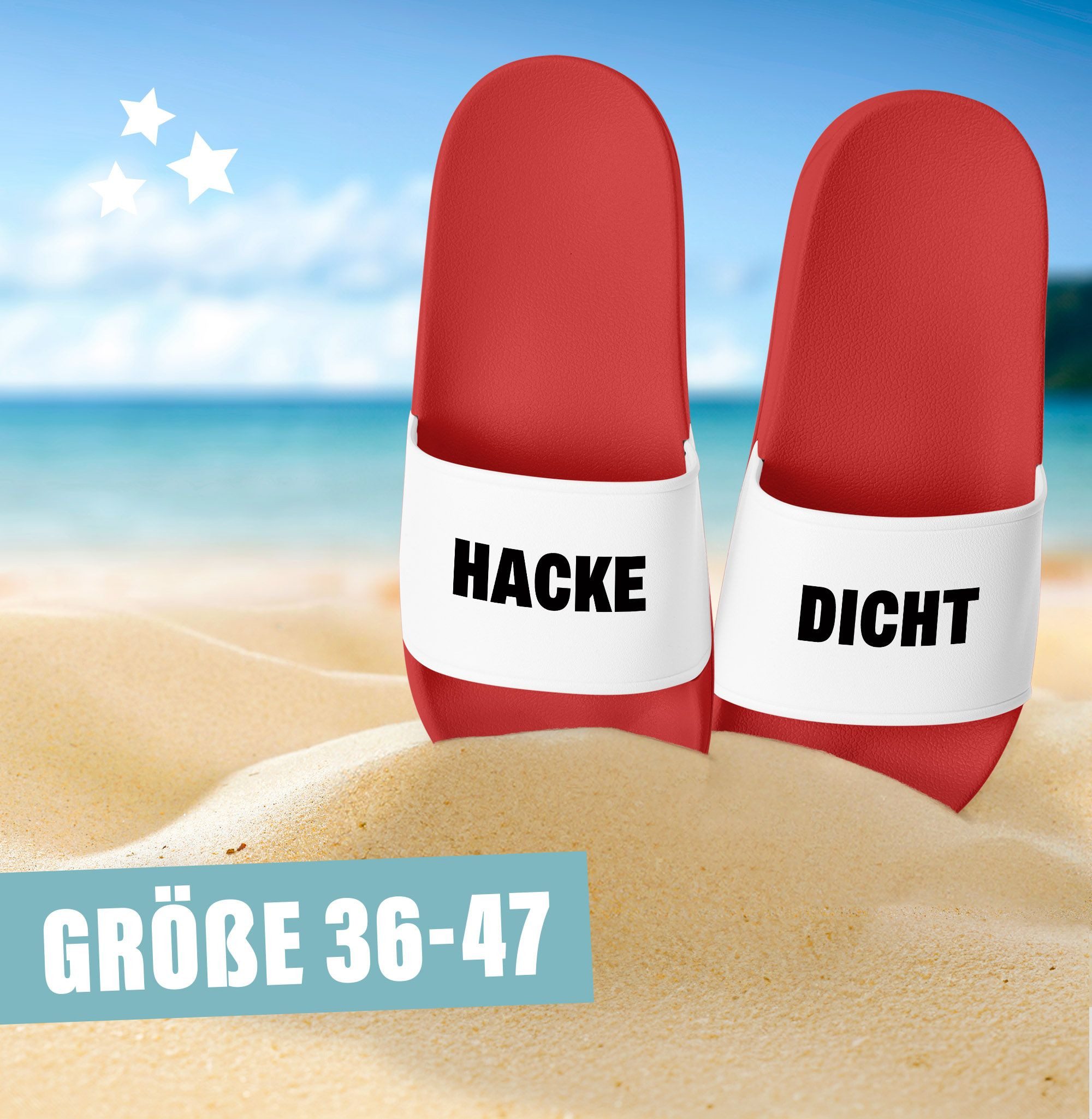 MoonWorks Badeschlappen mit Spruch Alkohol Unisex witzige Party-Schuhe für Badesandale
