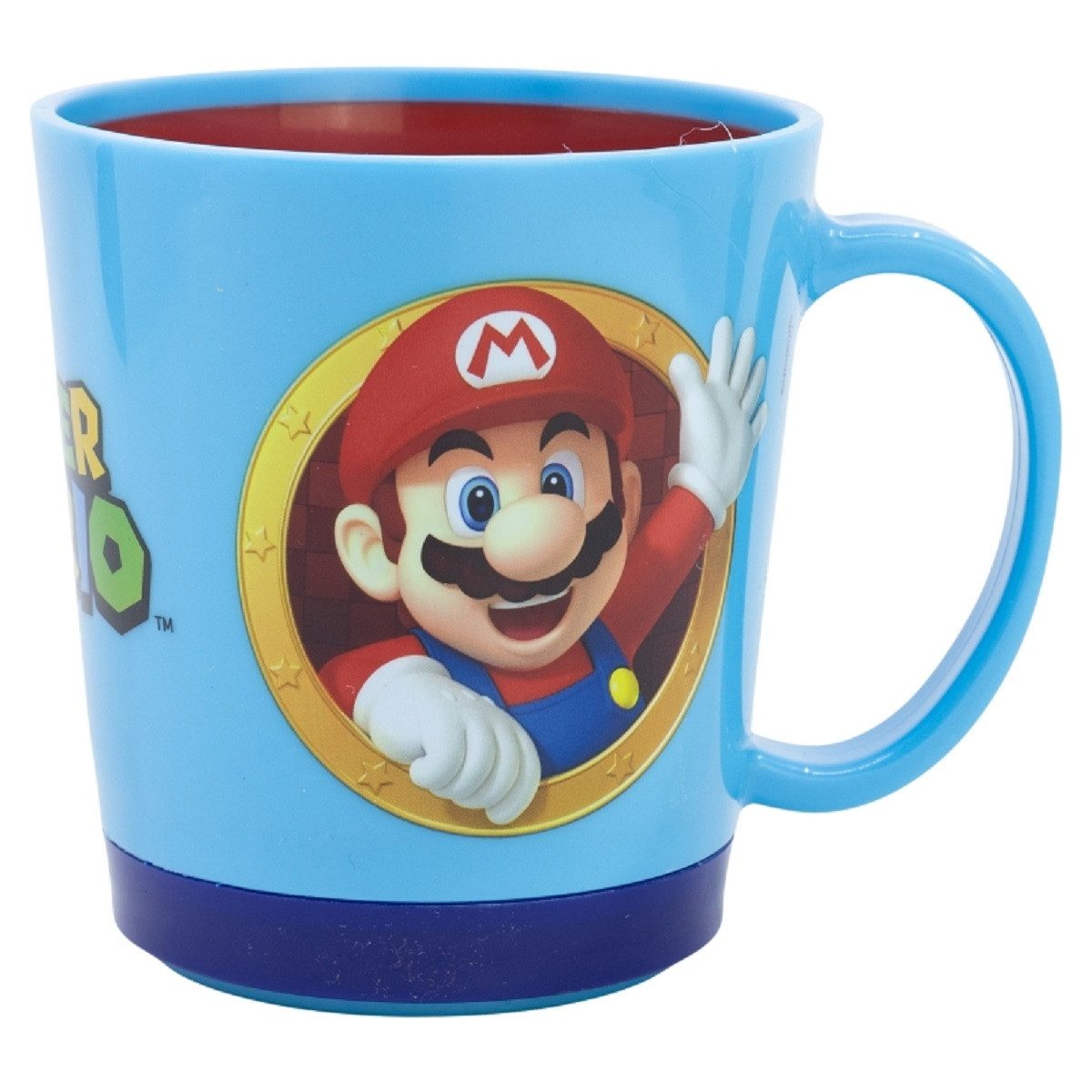Super Mario Kinderbecher Trinkbecher PP 410 ml – Drop Safe Plastikbecher Kippsicher Becher
