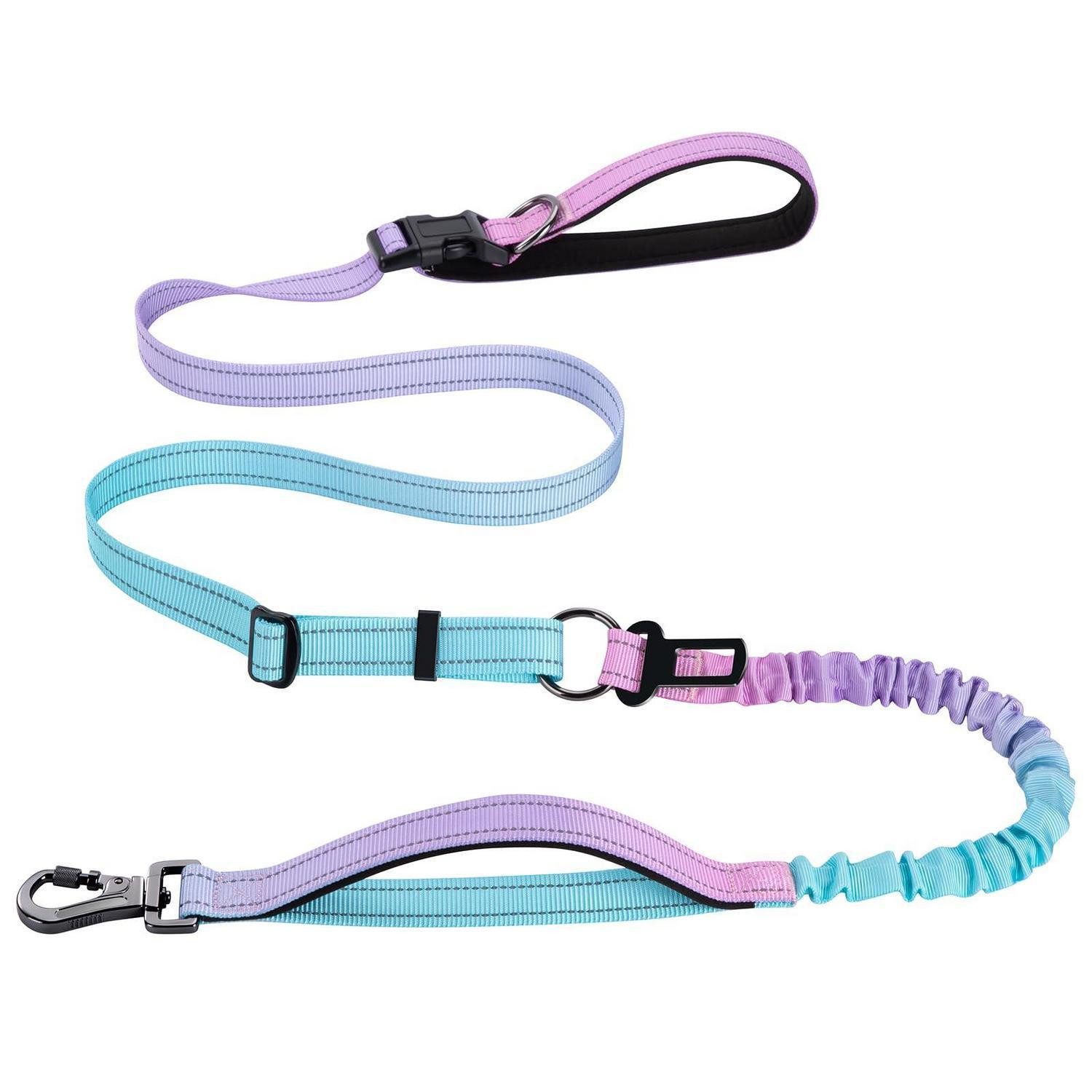 LuxusKollektion Hands-free-Leinen Hundeleine Reflektierend Lila Blau, Textil (1-tlg)