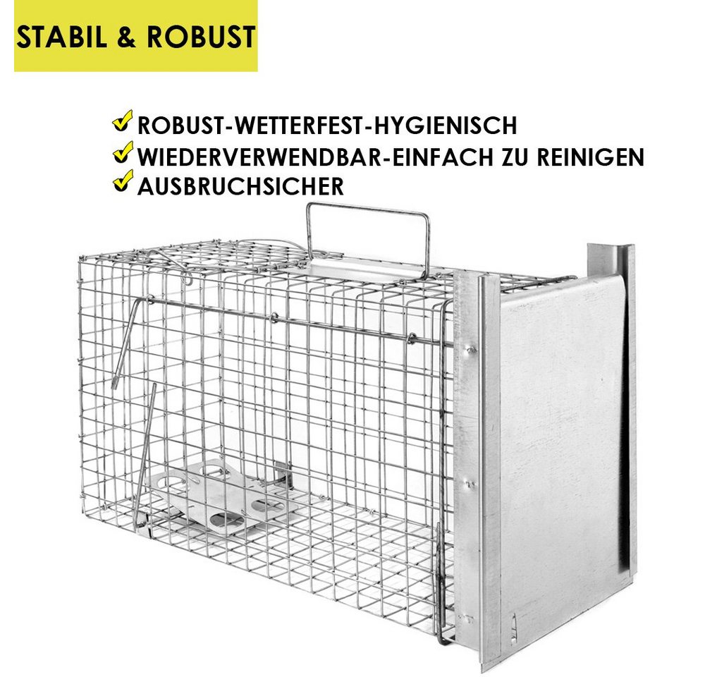 Thumbnail - Petigi Lebendfalle Tierfalle Lebendfalle Rattenfalle Falltür Auswahl an Größen Stable