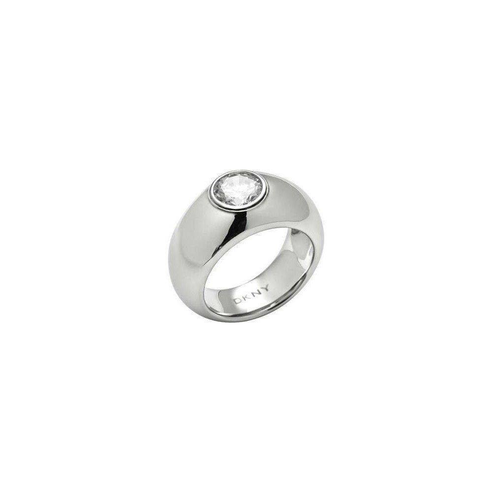 Edelstahl, 53 Gr. Aus Fingerring DKNY Zirkonia, Silber, (16,9mm) Damen,