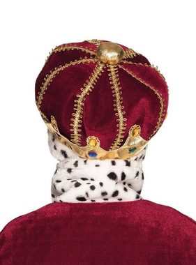 Boland Kostüm Königskrone Hermelin, Stoffmütze in Form einer prächtigen Krone