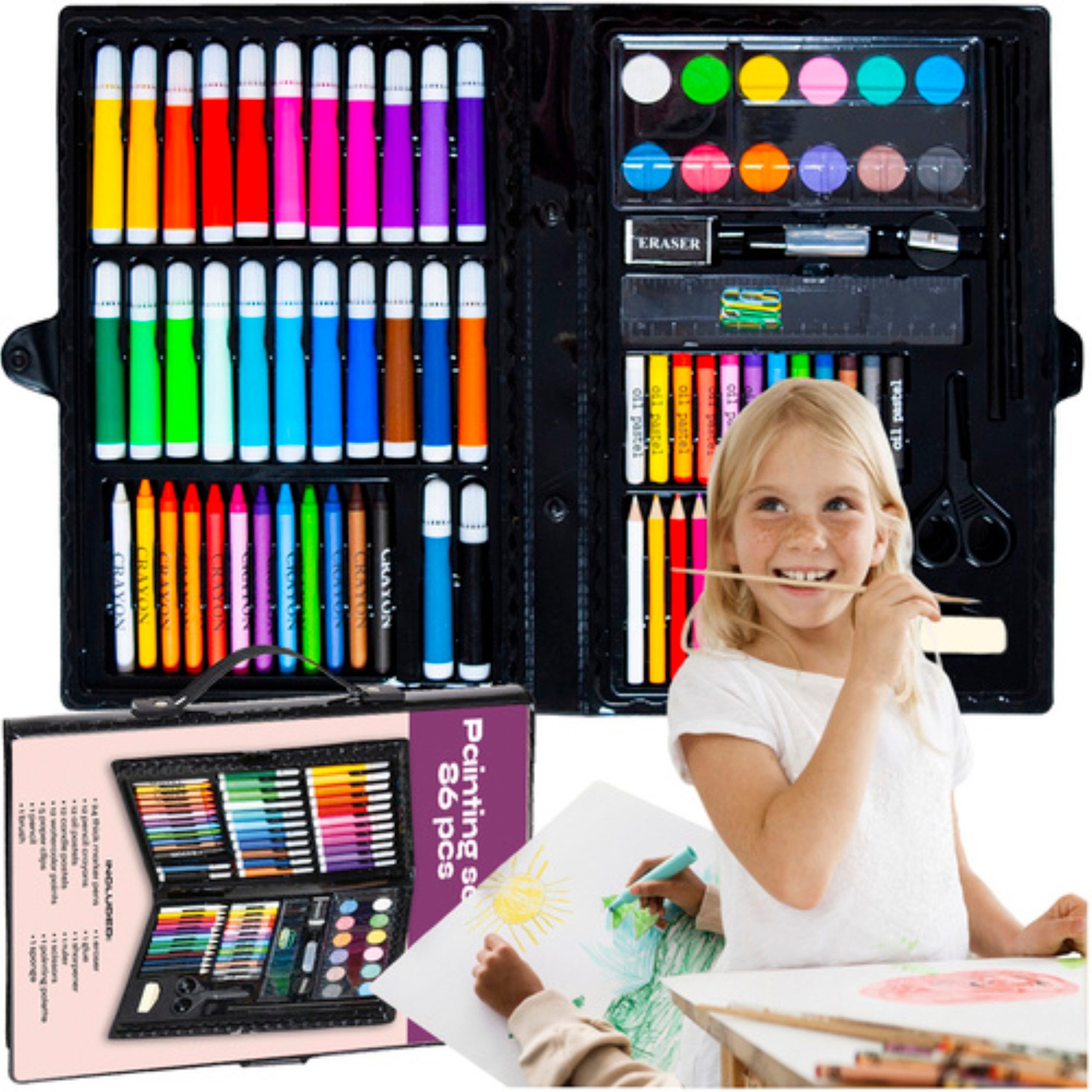 MAALEO Kreativset 86-tlg. Malset im Koffer – Kreativset für Kinder ab 3 Jah günstig online kaufen