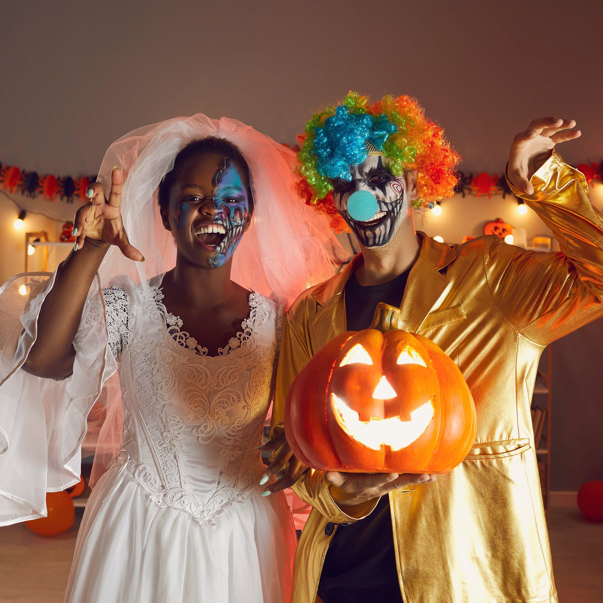 relaxdays Clown-Kostüm Bunte Clownsnase 24er Set