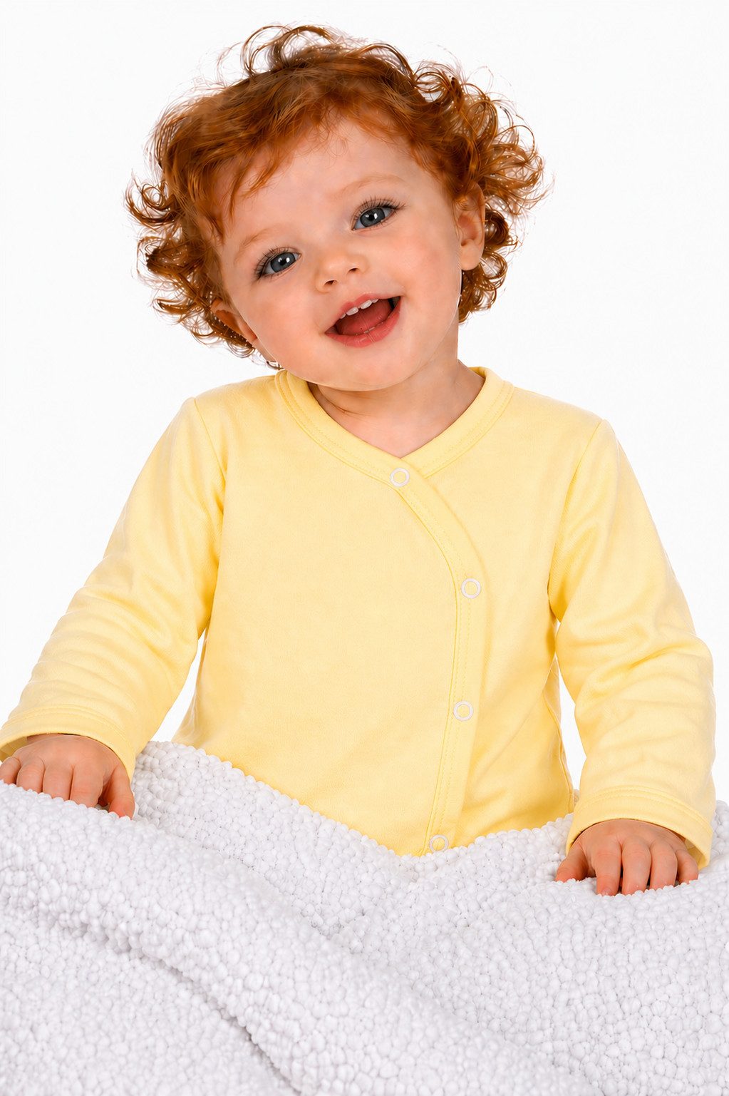 La Bortini Wickelbody Body Langarmbody mit Kratzschutz Erstlingsbody neutral (1 Stück, für Neugeborene Jungen und Mädchen) aus Baumwolle, 44 50 56 62 68 74 80
