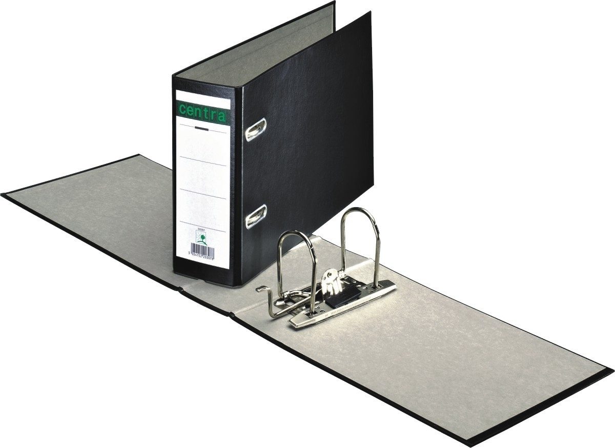 Centra Aktenordner Ordner A5 quer 70mm PP-kaschiert schwarz