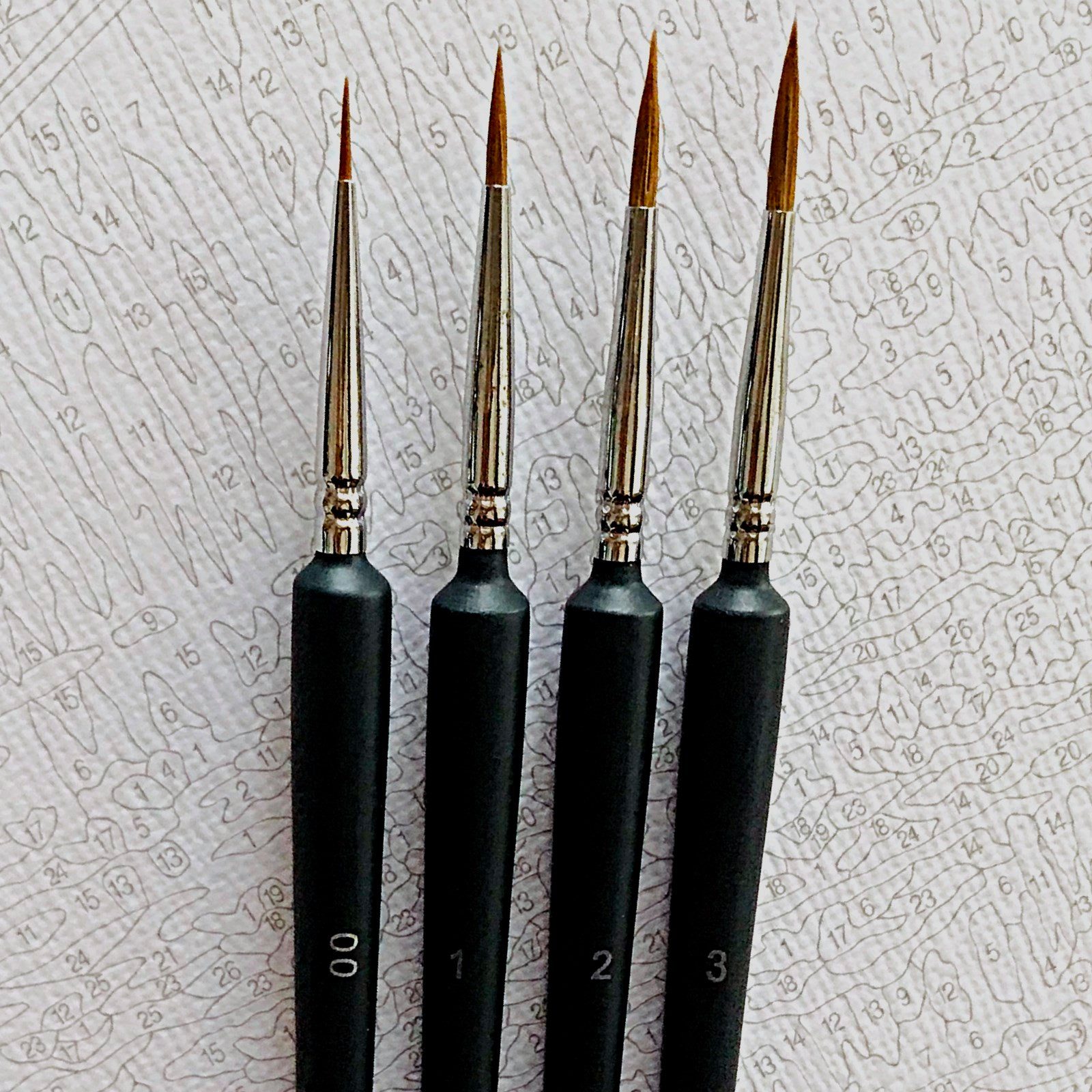 TikTakToo Malpinsel 4 Spezialpinsel Pinsel Set, (Set, 4 St), Vielseitig einsetzbar