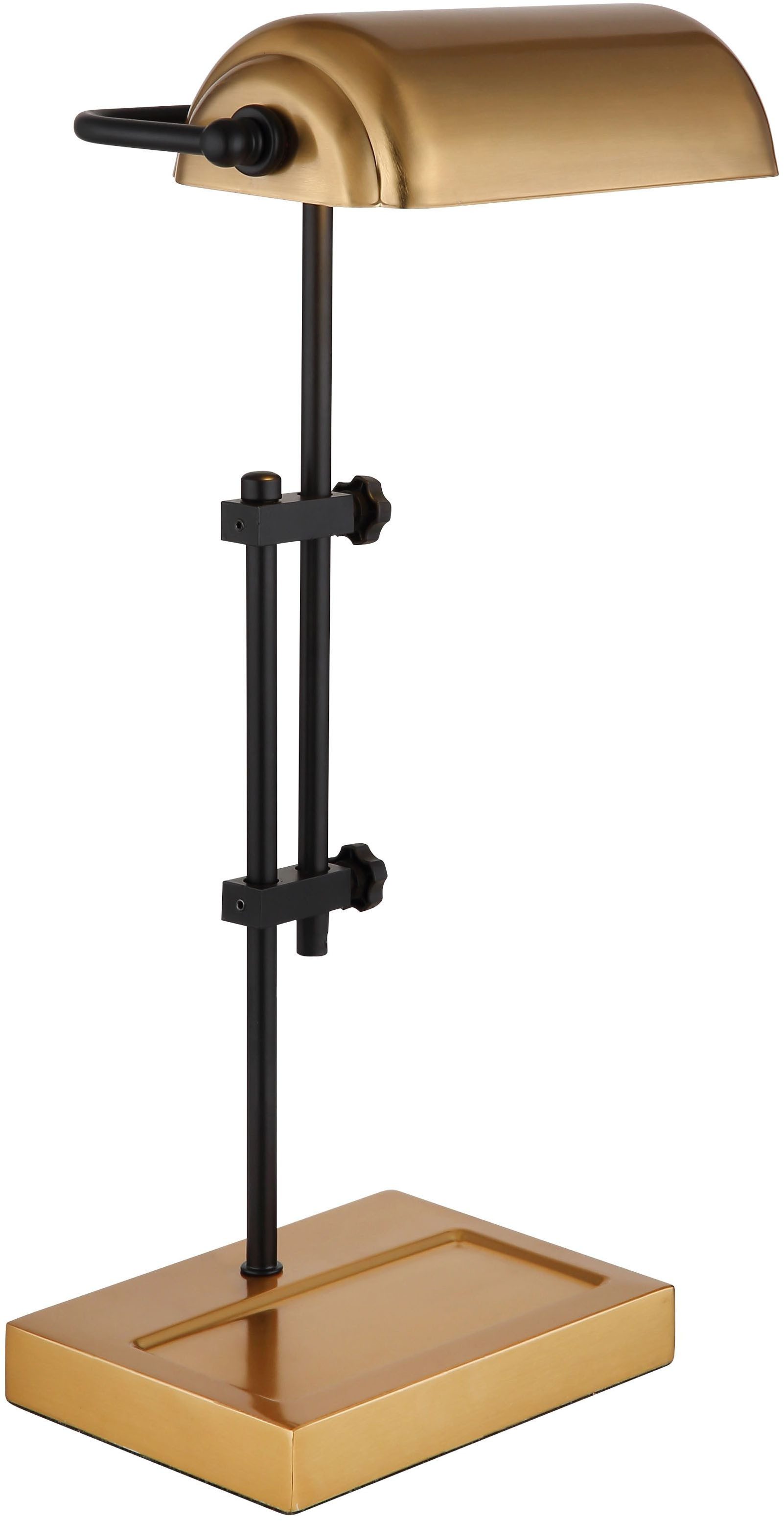 GLOBO LIGHTING Schreibtischlampe MARID, ohne Leuchtmittel, Klassische Schreibtischleuchte, Antik-look Tischleuchte, Bankerlamp