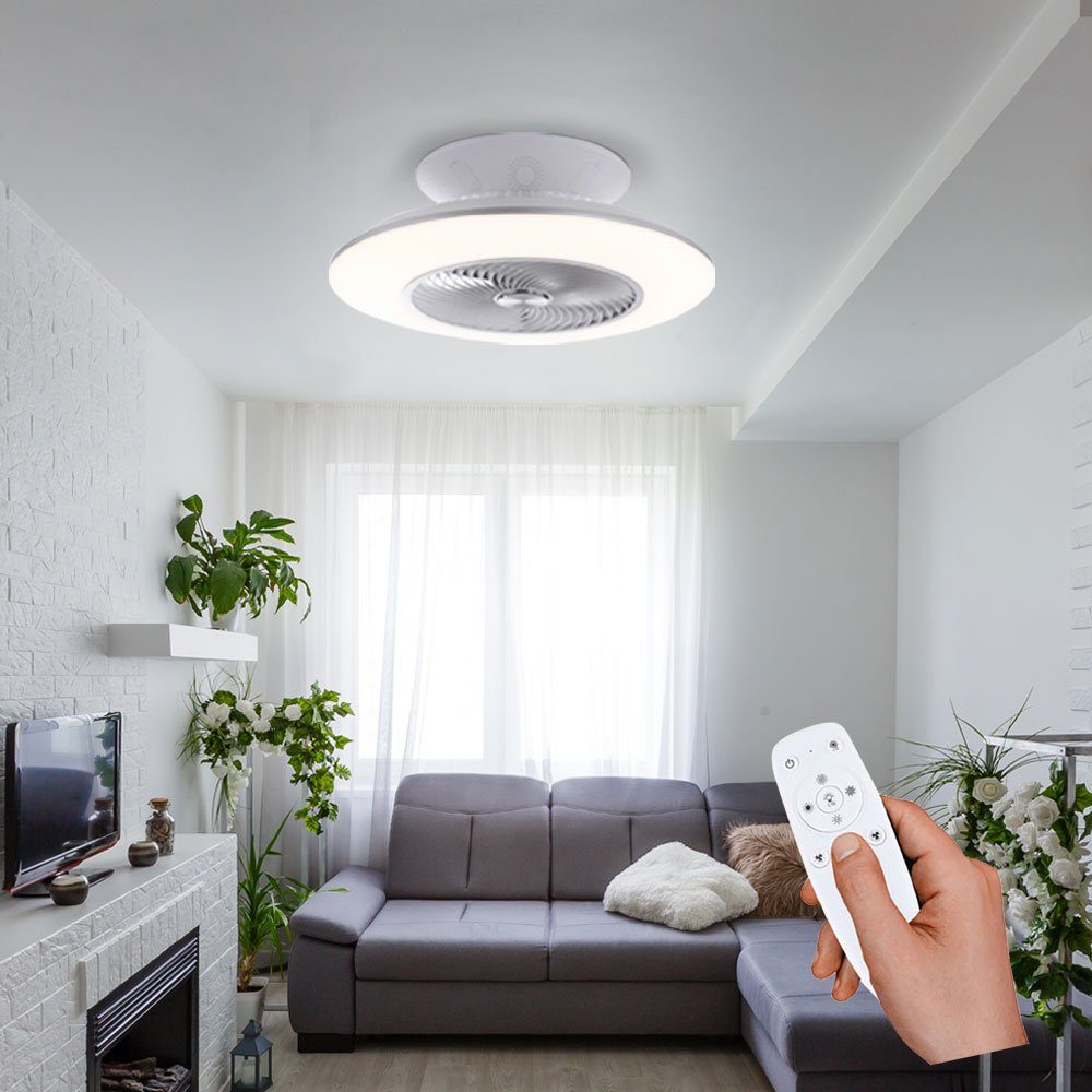 etc-shop Deckenventilator, LED Decken Ventilator dimmbar Lampe Fernbedienung Leuchte Tageslicht