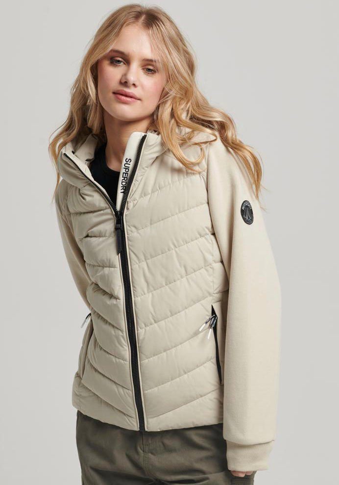 PADDED Pelican Superdry Steppjacke JKT HOOD Beige HYBRID STORM