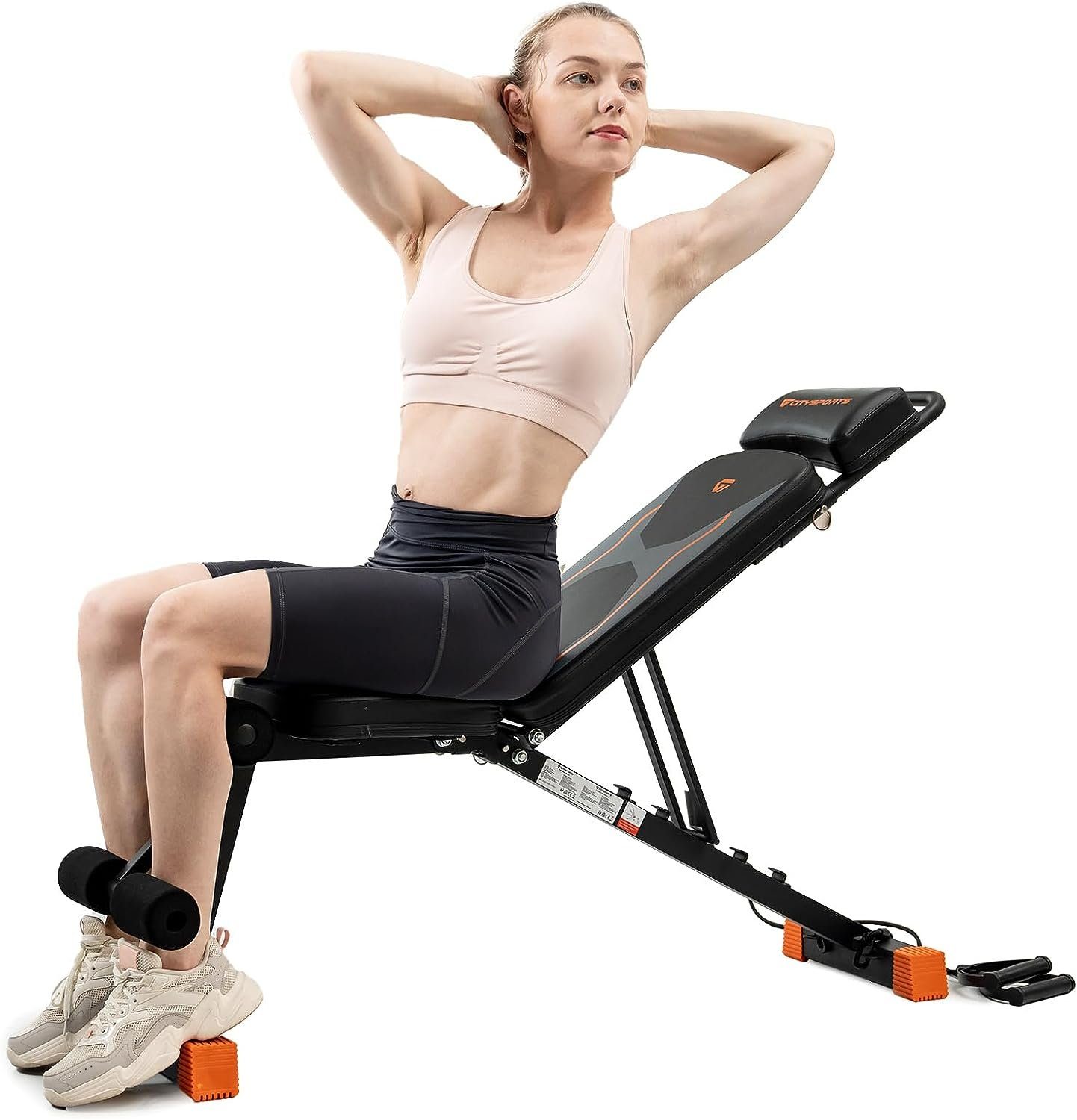 CITYSPORTS Hantelbank, Hantelbänke klappbare,Schrägbank mit Verstellsystem