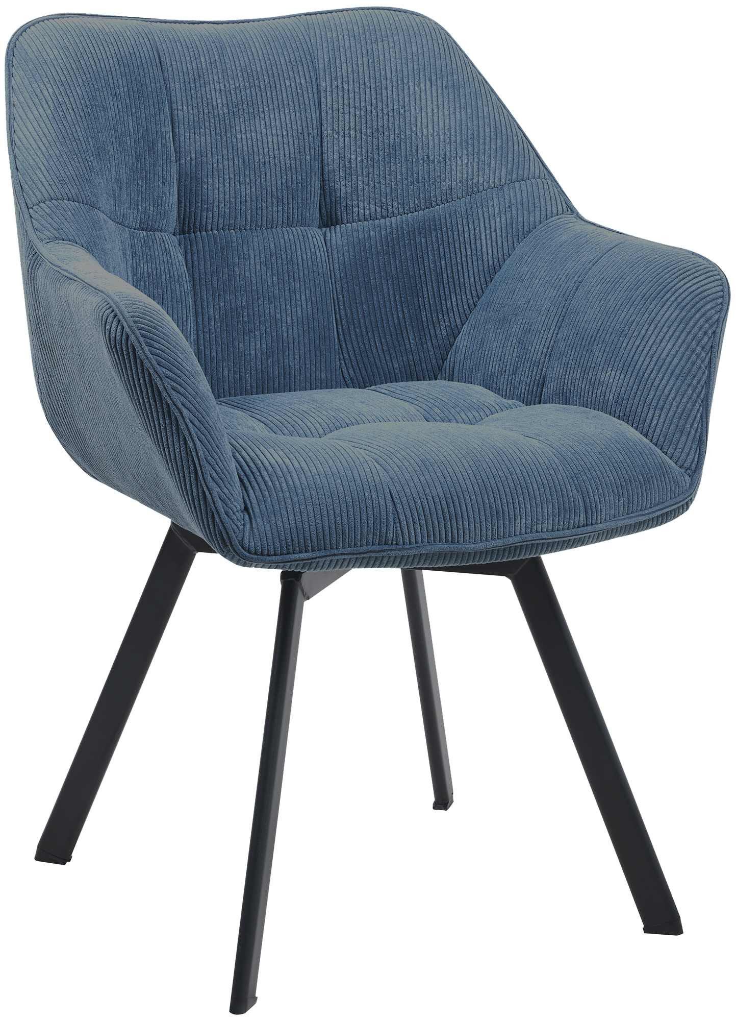 CLP Esszimmerstuhl Jordi, mit Cord-Bezug und Metallgestell günstig online kaufen