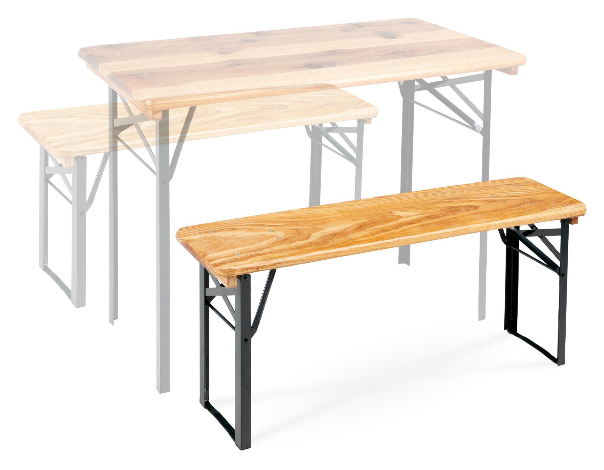 Stagecaptain Sitzbank "Hirschgarten" kurze Bierzeltbank 117 cm (2-St), Gart günstig online kaufen