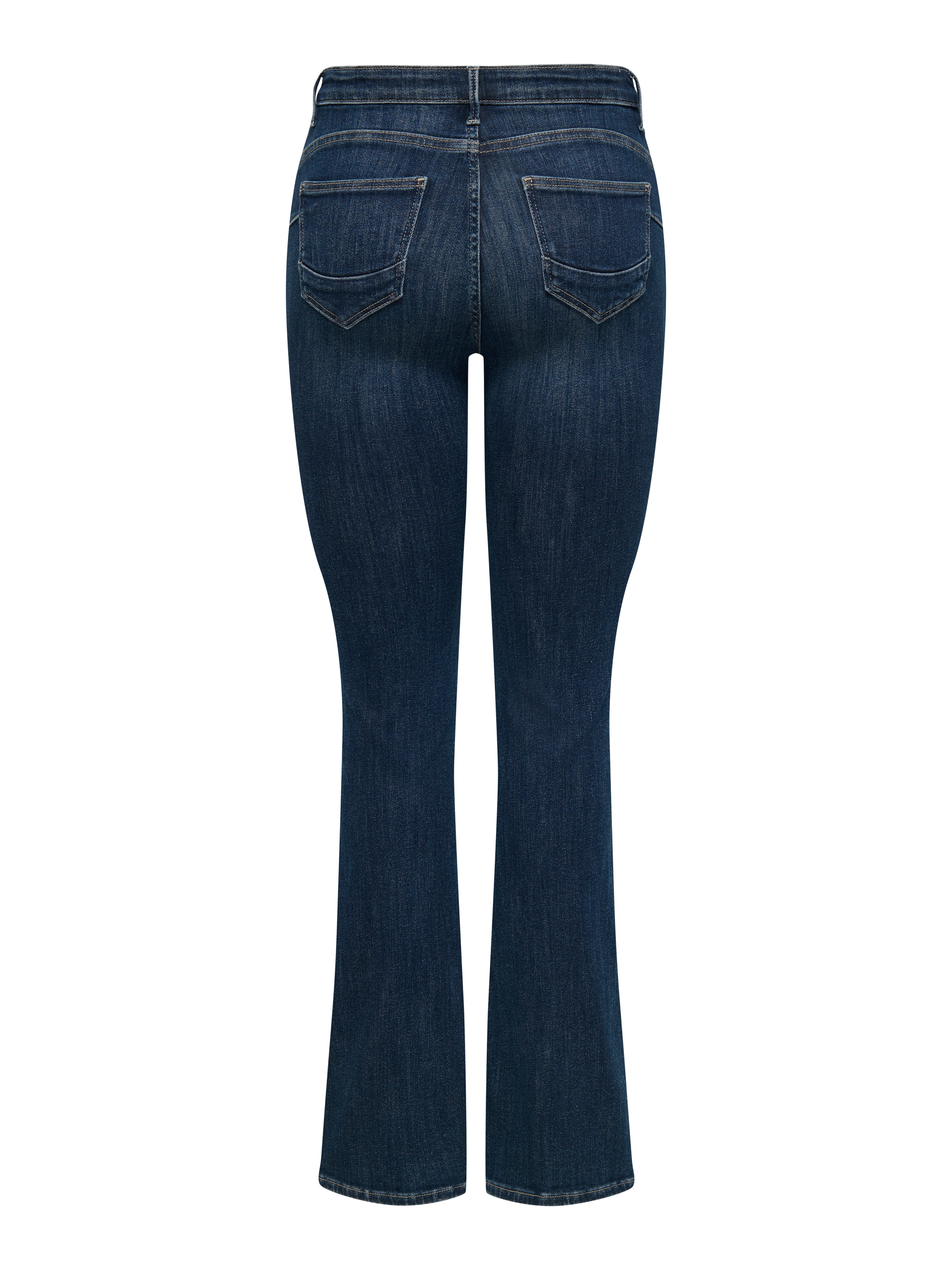 ONLY Bootcut-Jeans ONLPOWER MID WAIST PUSH UP FLARED DNM elastischer Denim