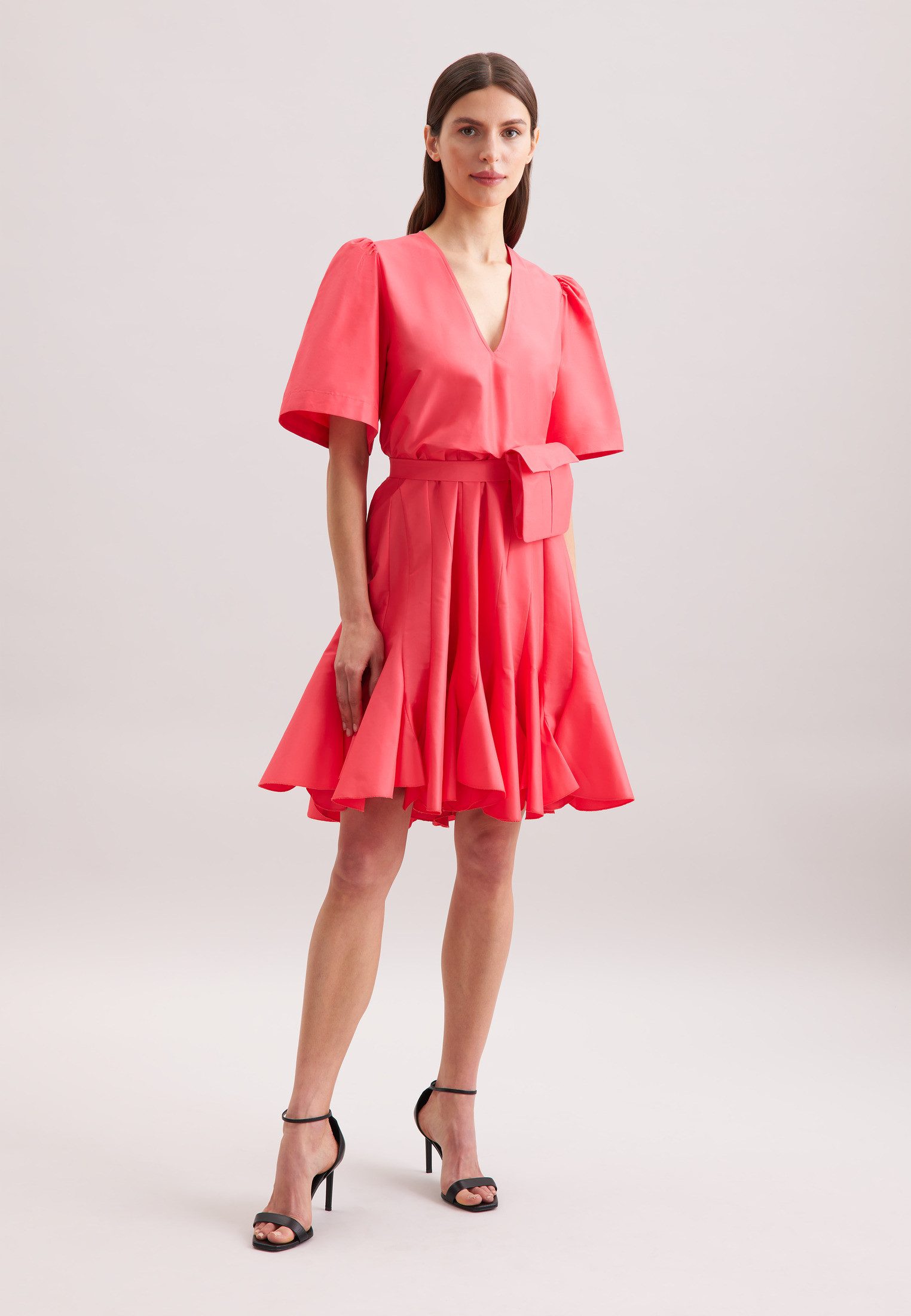 seidensticker Blusenkleid Schwarze Rose V-Neck Uni