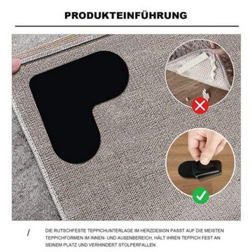 Antirutsch Teppichunterlage Teppichunterlage 12 Stück Antirutschmatte für Teppich, Fivejoy, Anti Rutsch Teppichunterlage, (12-St), Waschbare und Wiederverwendbare