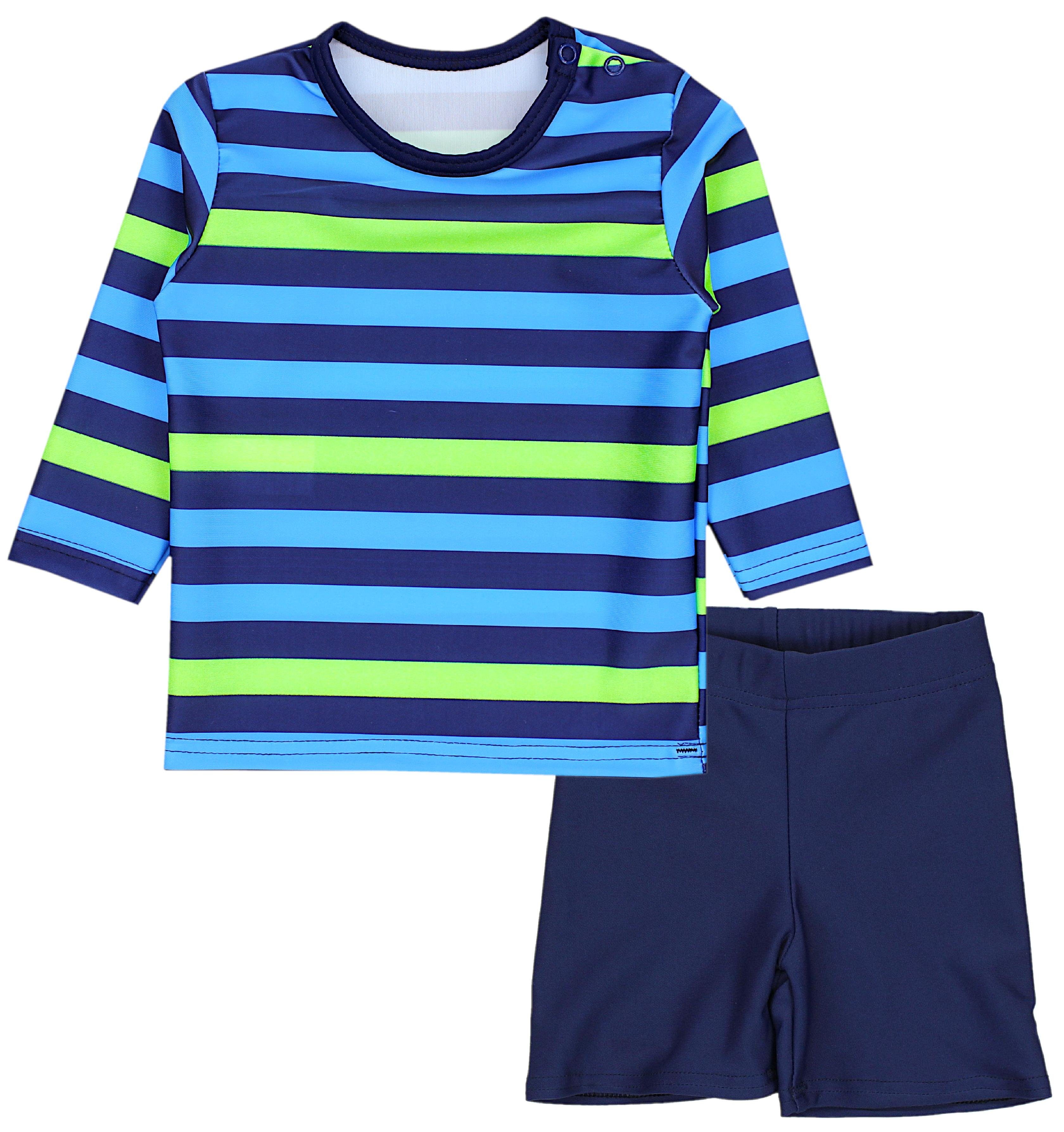Aquarti Badeanzug Baby Jungen Zweiteiliger Kinder Badeanzug T-Shirt Badehose UV-Schutz