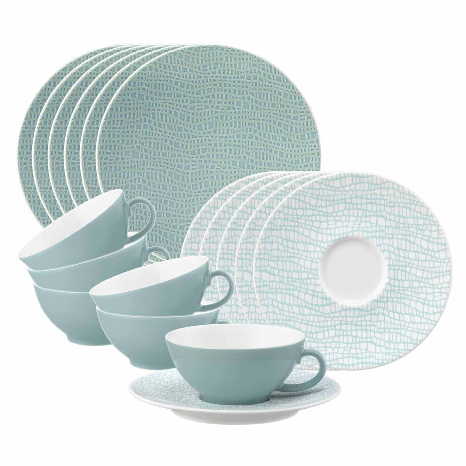 Seltmann Weiden Kombiservice Life Fashion Teeservice 18er Set (18-tlg), Porzellan