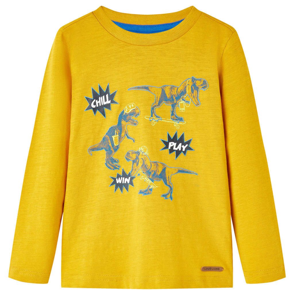 Langarmshirt Kinder-Langarmshirt Ocker 128