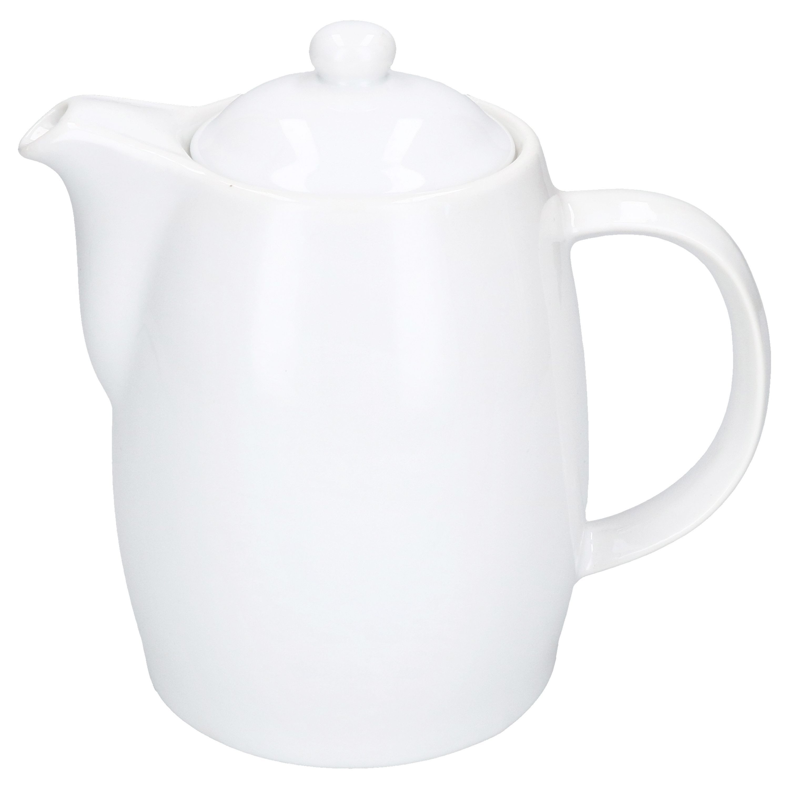 Kanne Kanne Kawi 850ml mit Deckel Porzellan für Tee & Kaffee weiß schlicht