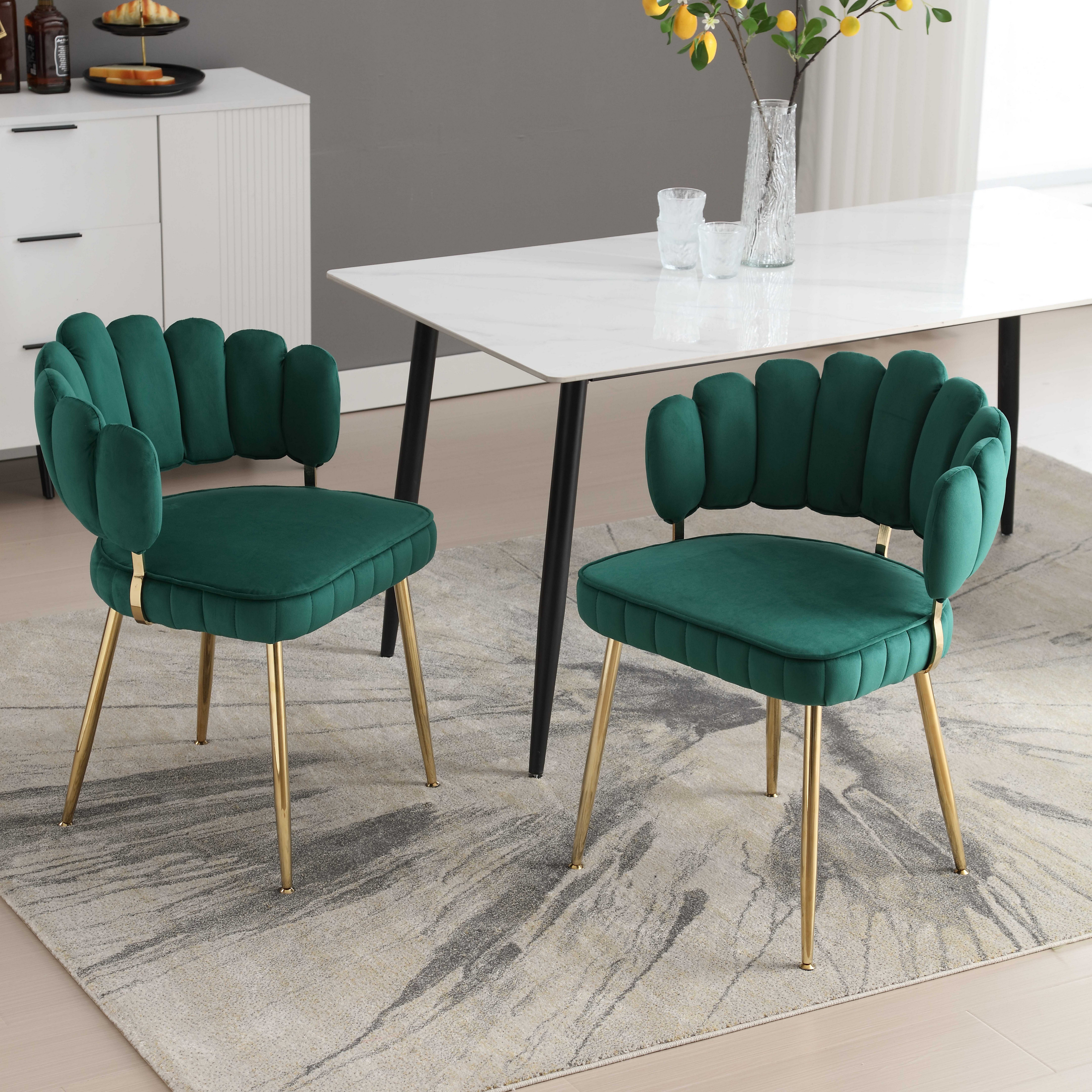 BlingBin Esszimmerstuhl Wohnzimmersessel Polsterstuhl (mit bequemer Blüten- günstig online kaufen