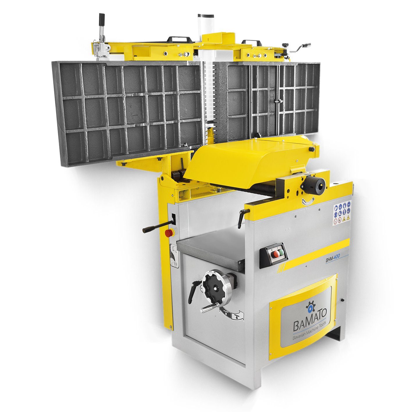BAMATO Abricht- und Dickenhobelmaschine BHM-400, 4200 in W, Hobelbreite: 400 in mm, (1-tlg), 4 HSS-Hobelmesser, Feinjustierung, Hobelmaschine, Hobel
