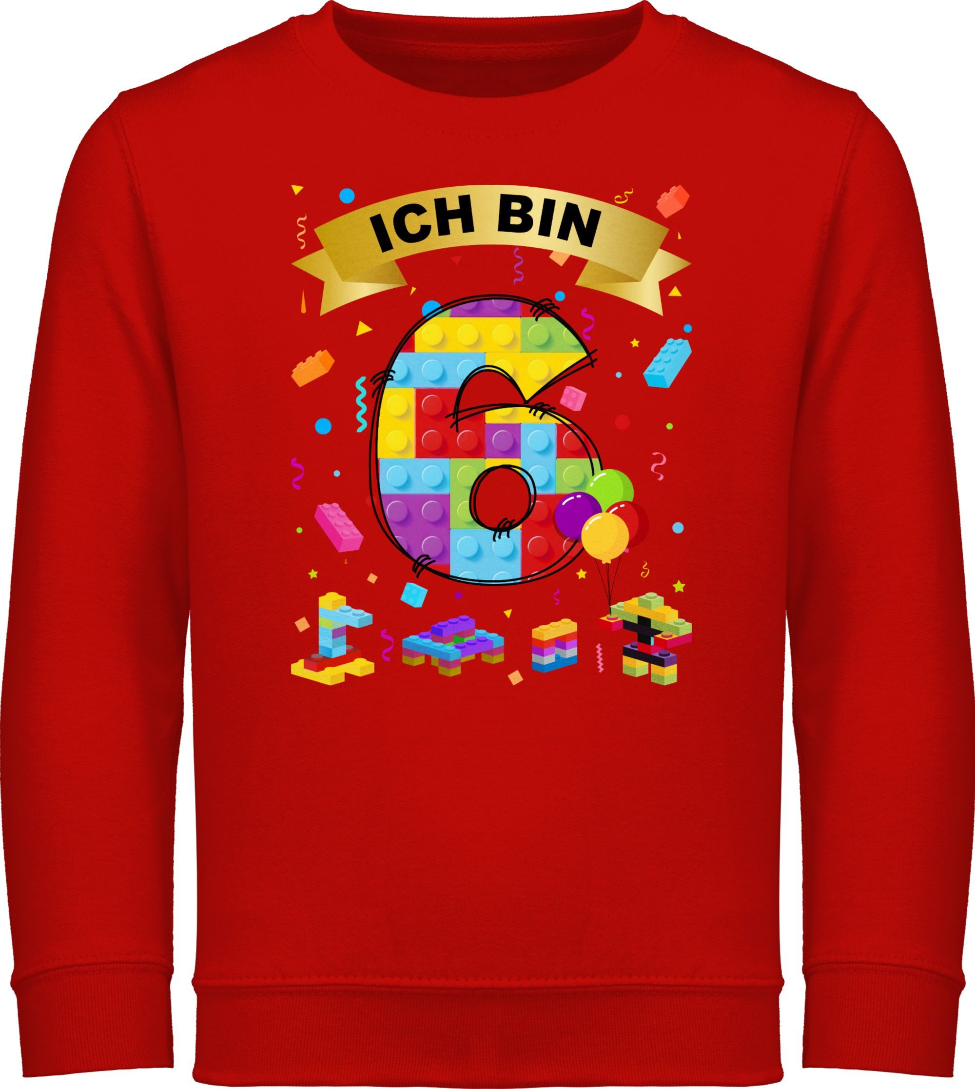 Sweatshirt Ich bin 6 Bausteine