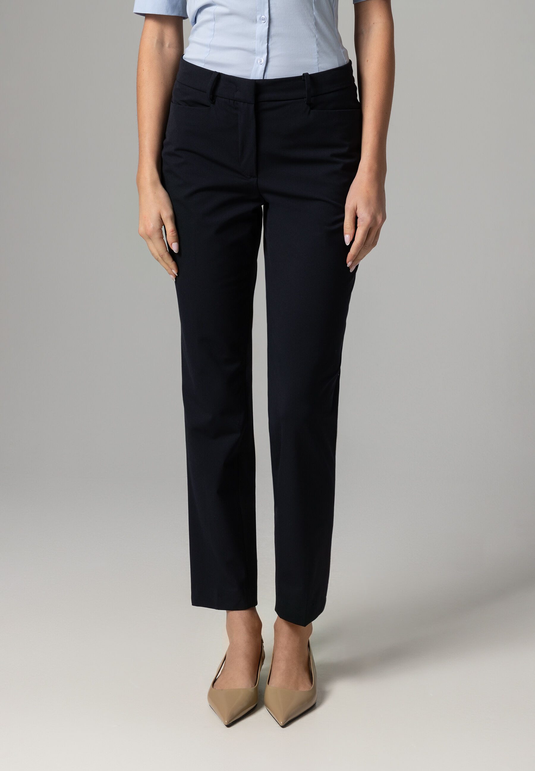 MORE&MORE Bügelfaltenhose HEDY (1-tlg) Falten günstig online kaufen