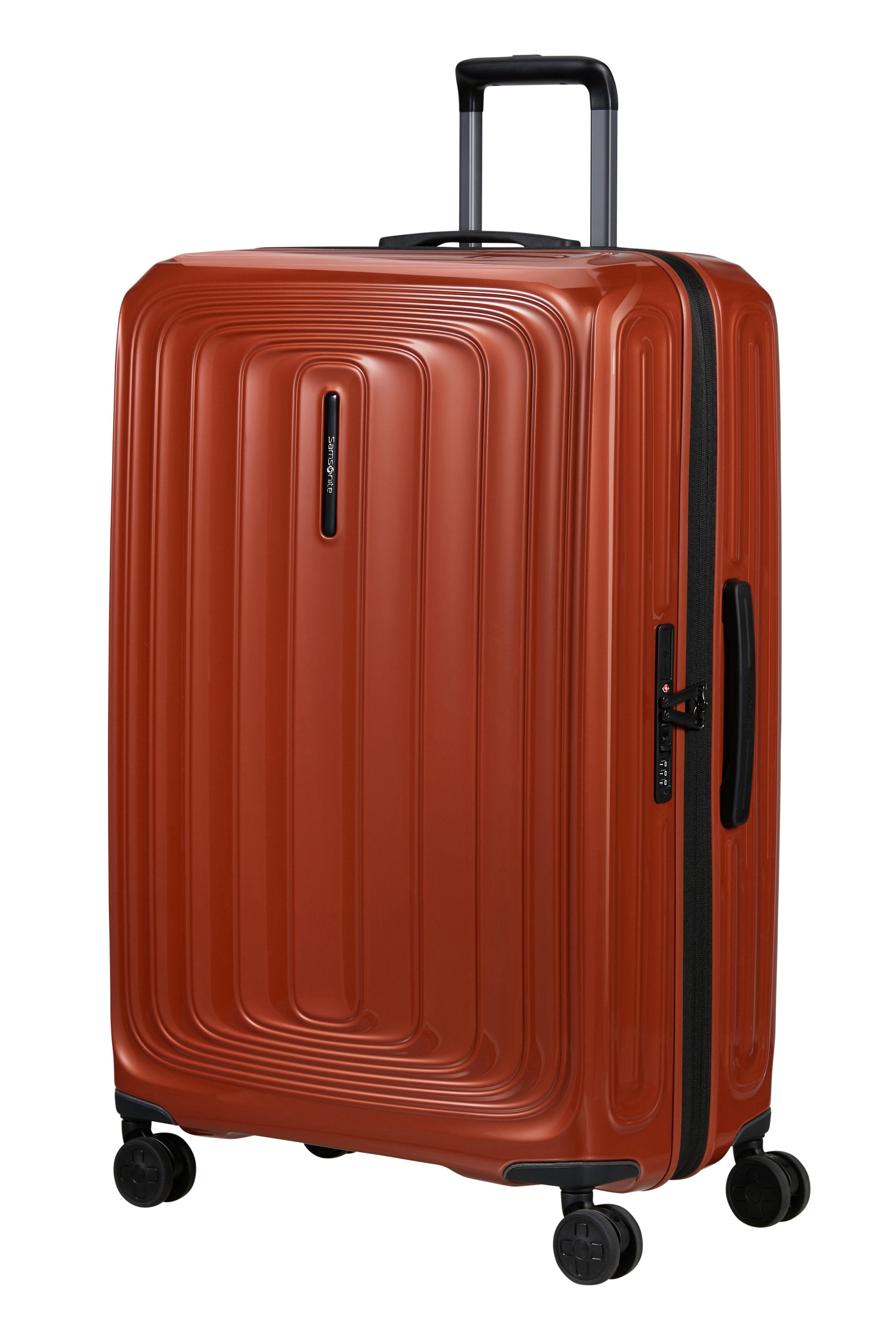 Samsonite Hartschalen-Trolley 2WANDER, 4 Rollen, aus robustem Polycarbonat, mit Adressetikett und Dehnfalte