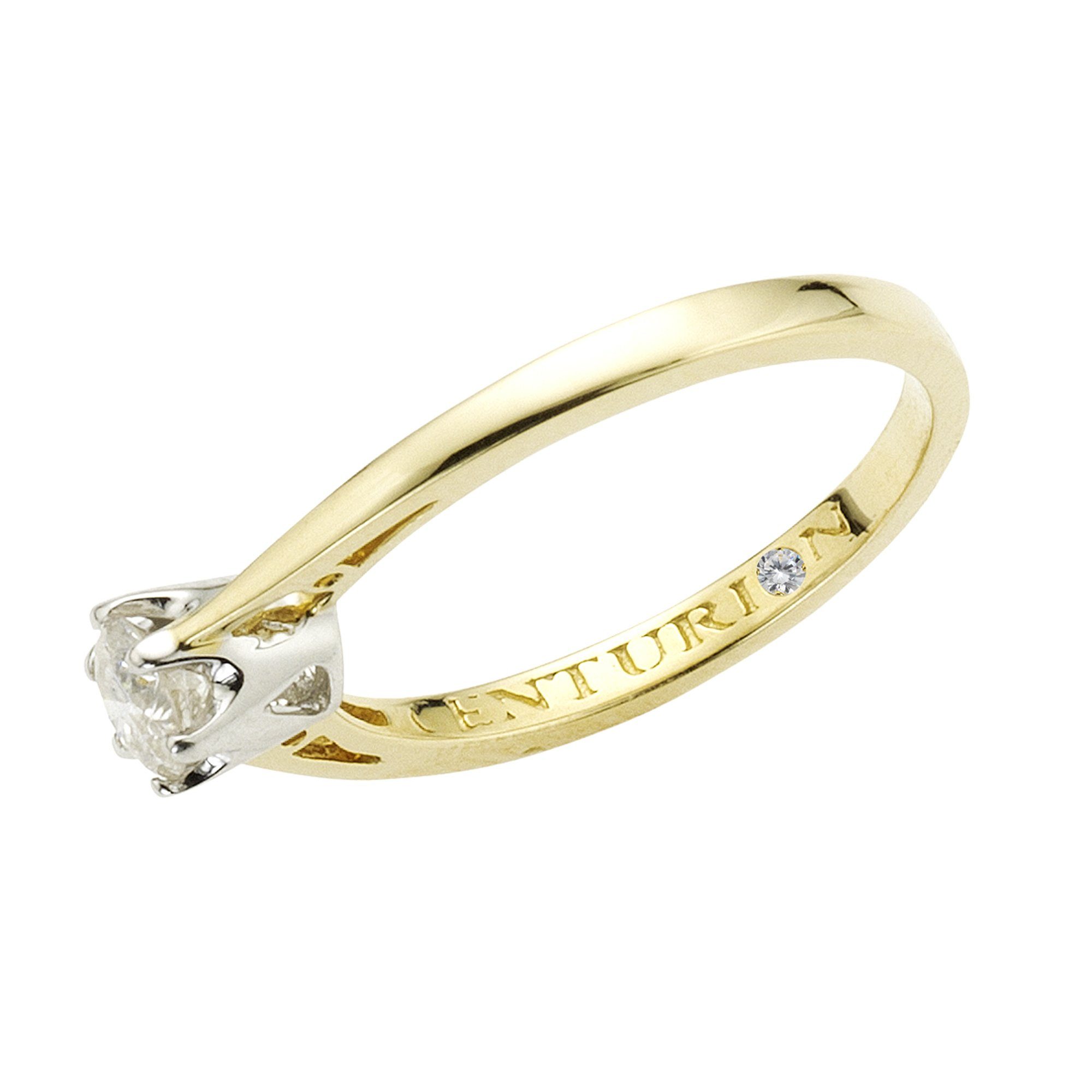 Diamonds by Ellen K. Fingerring Gold 585 zweifarbig mit Diamant 0,25ct.