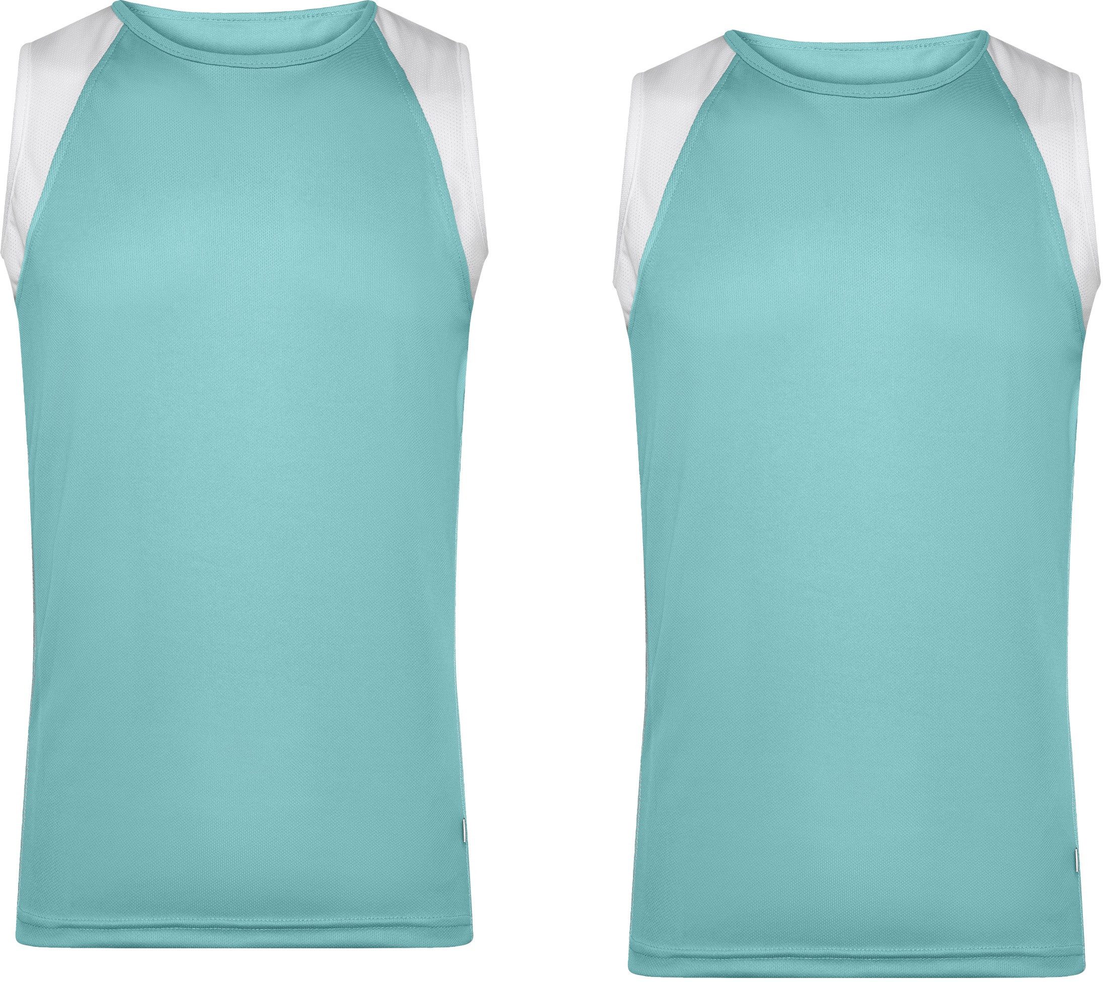James & Nicholson Laufshirt Doppelpack Atmungsaktives Herren Running Top JN395 (Doppelpack, 2 Stück) Feuchtigkeitsregulierend, schnell trocknend, leicht und komfortabel