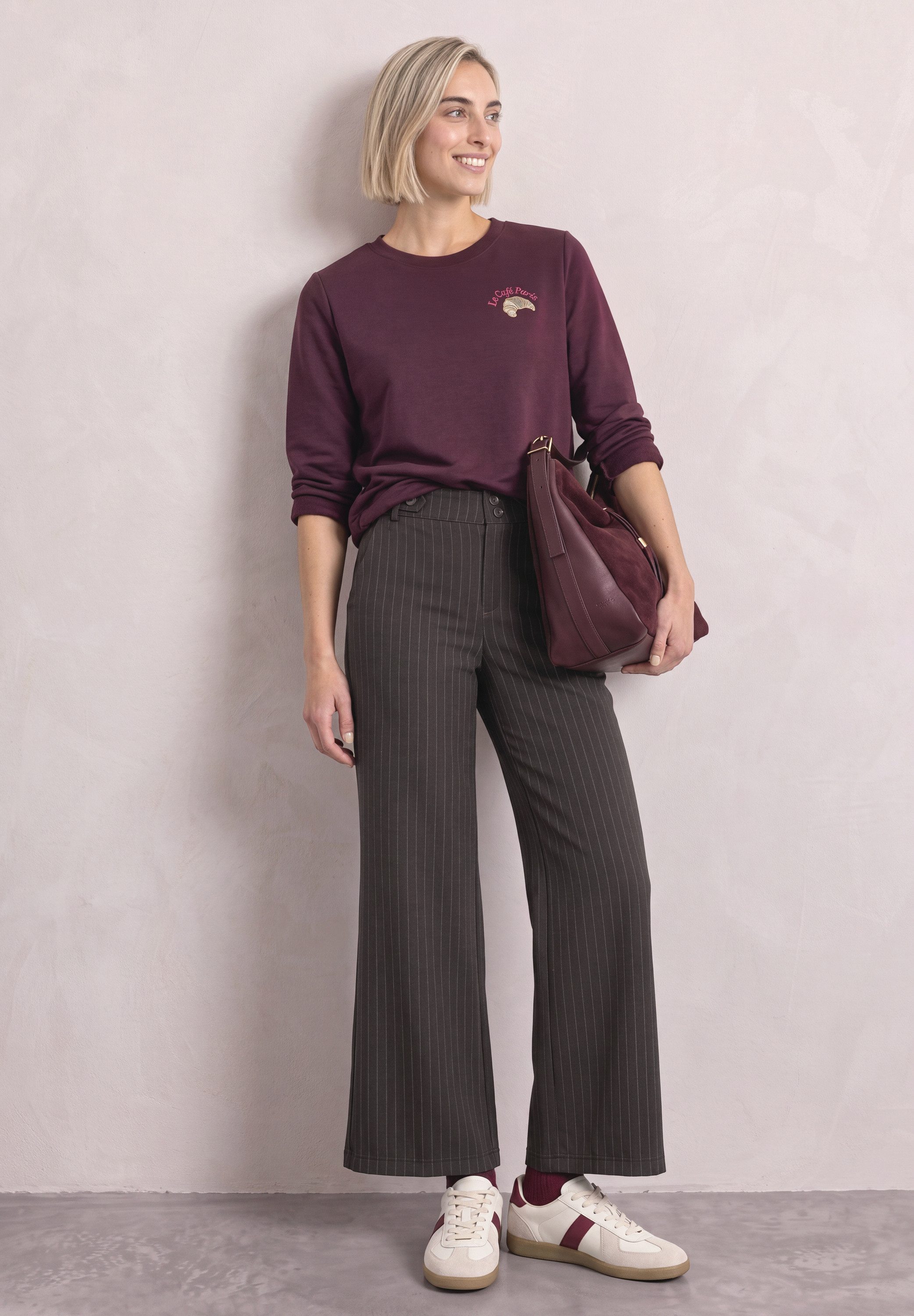 STREET ONE Stoffhose im elastischen Materialmix