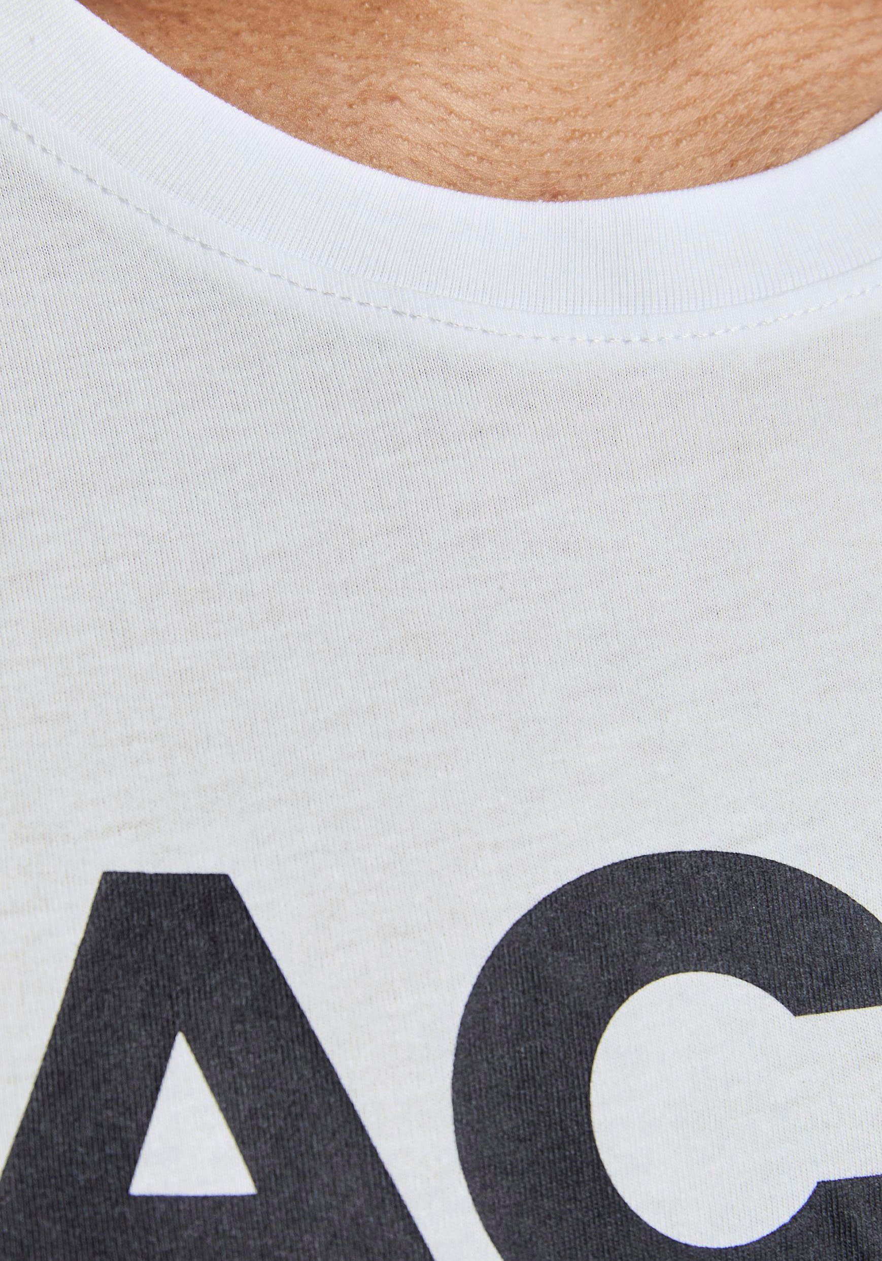 LOGO T-Shirt & CORP white mit Logoprint TEE Jones Jack