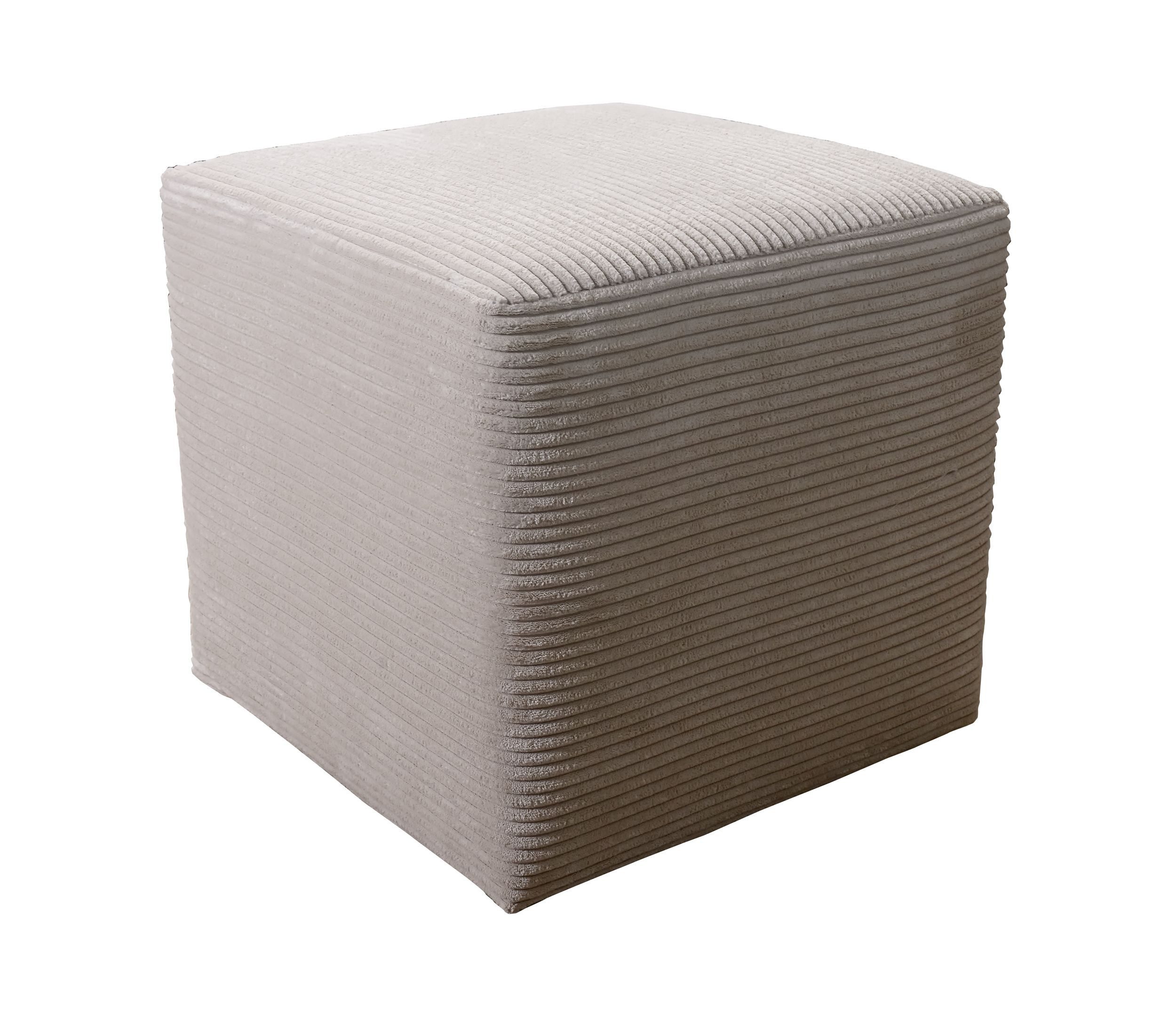Küchen-Preisbombe Polsterbank Kubus I Sitzwürfel Hocker Sitzhocker 45x45x45 cm Cordstoff beige