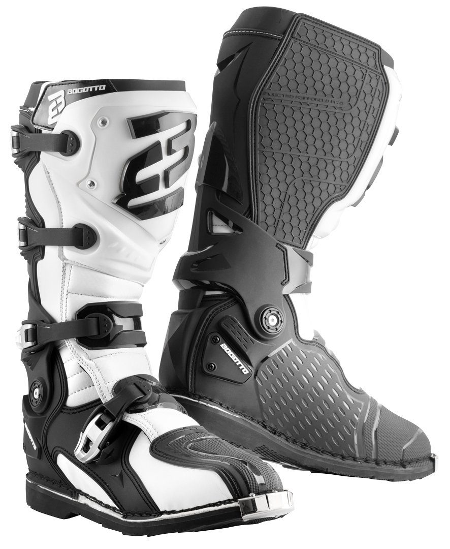 Motocross S Black/White Bogotto Stiefel Motorradstiefel MX-7