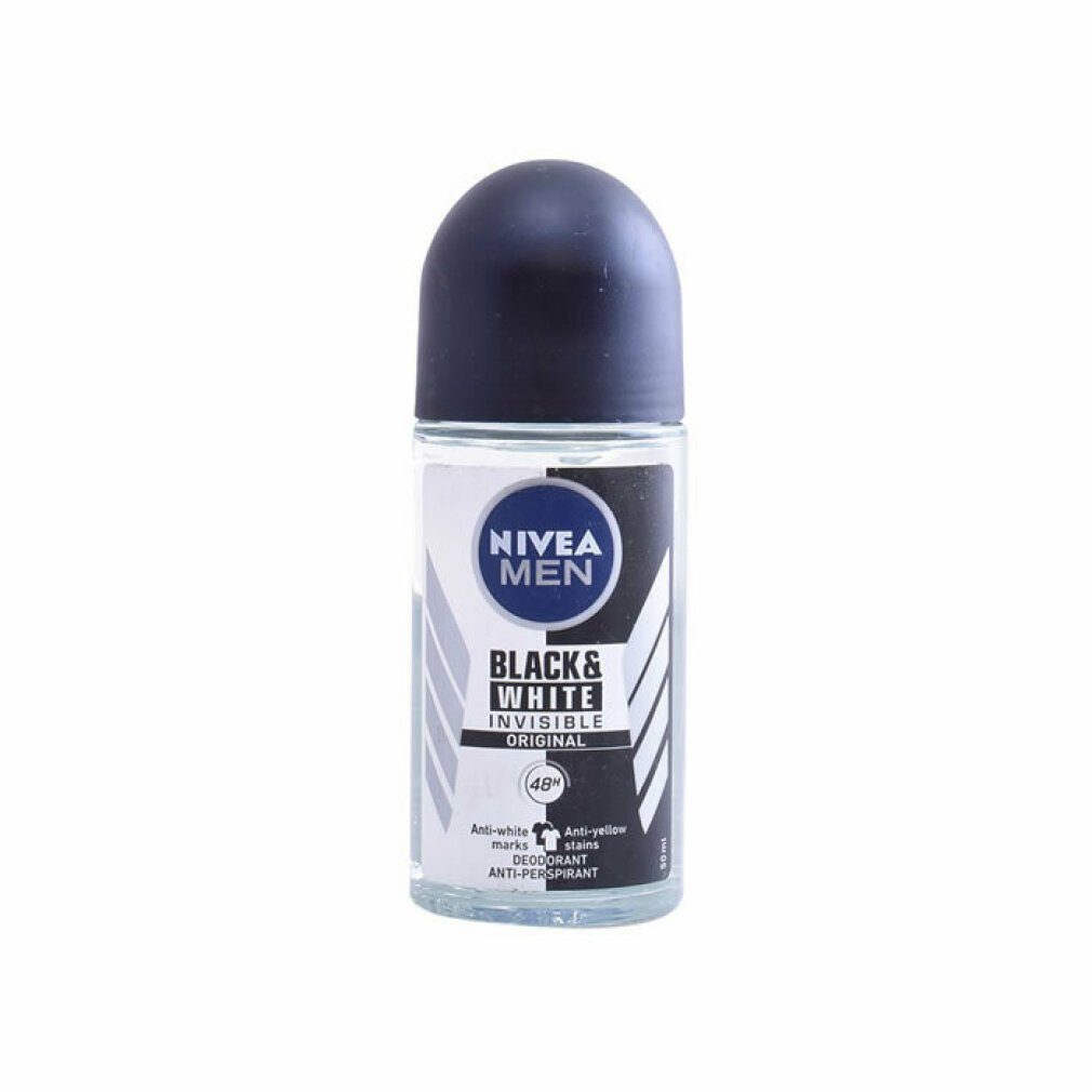 Nivea Deo-Zerstäuber MEN BLACK & WHITE INVISIBLE deo roll-on 50 ml | Deosprays