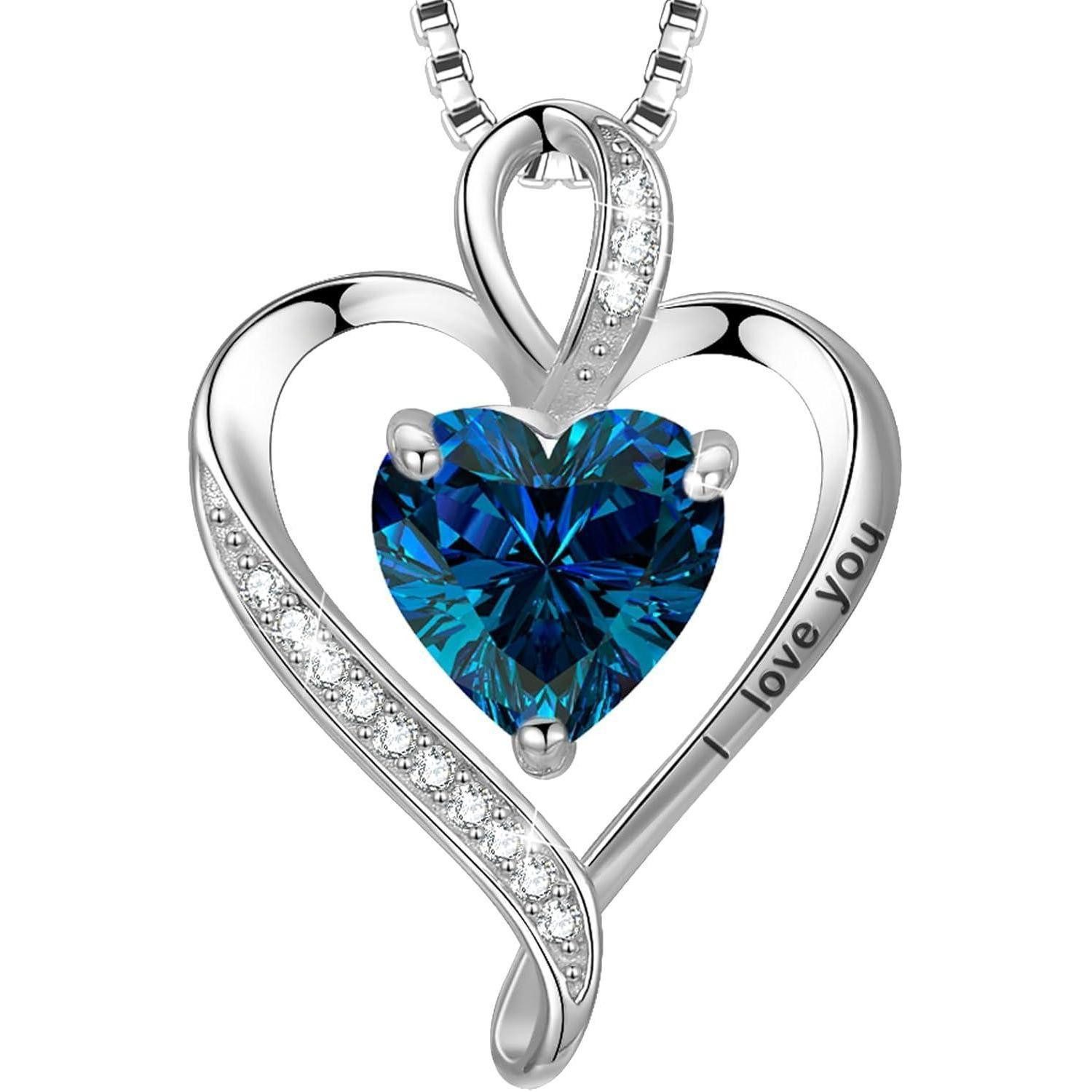 LuxusKollektion Herzkette Herz Kette Damen mit Gravur I love you
