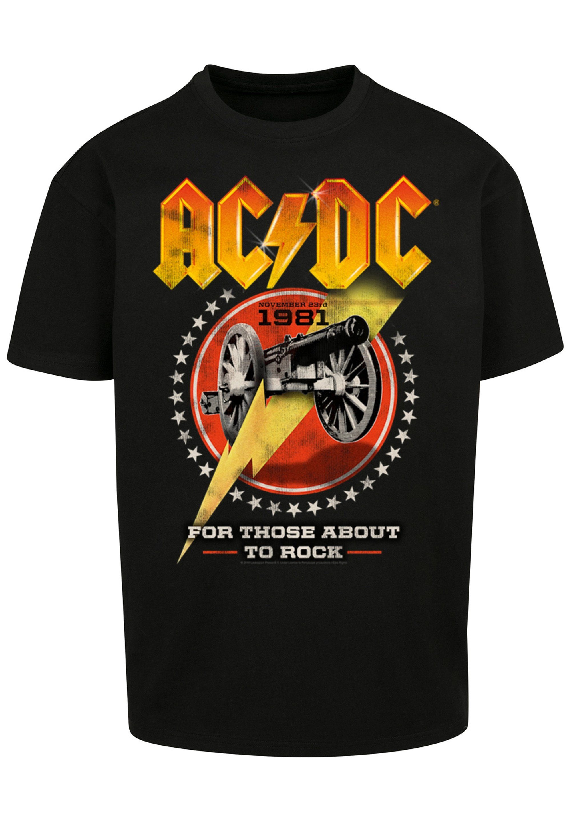 schwarz F4NT4STIC To For Rock ACDC T-Shirt About Rock Shirt Band Those Print 1981