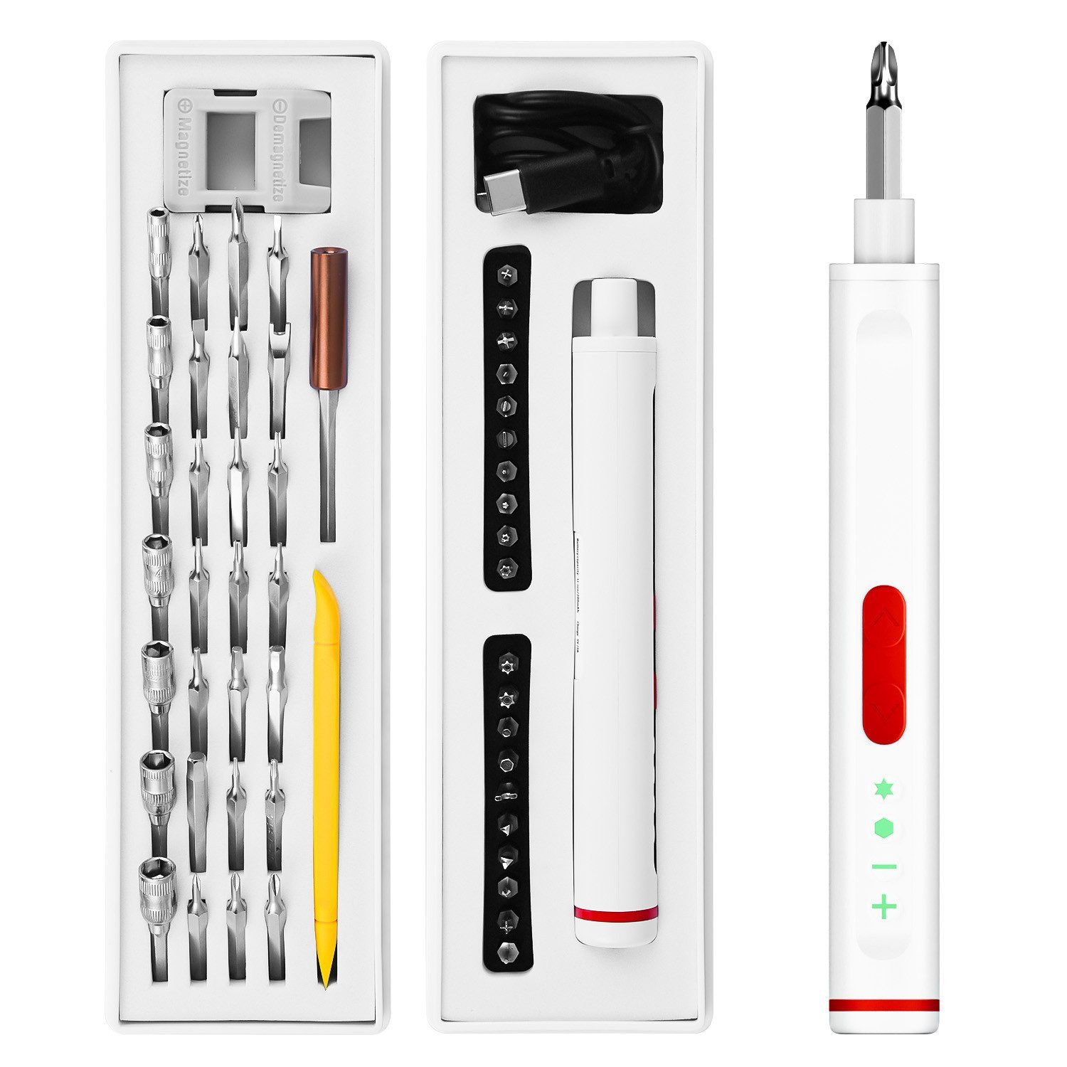 MOPUEA Akku-Schrauber Mini-Elektroschraubendreher-Set, kabellos aufladbar, günstig online kaufen