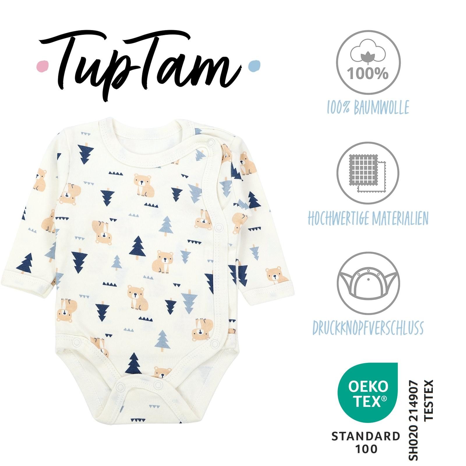 TupTam Wickelbody TupTam Baby Unisex Langarm Wickelbody Print / Uni 5er Pack