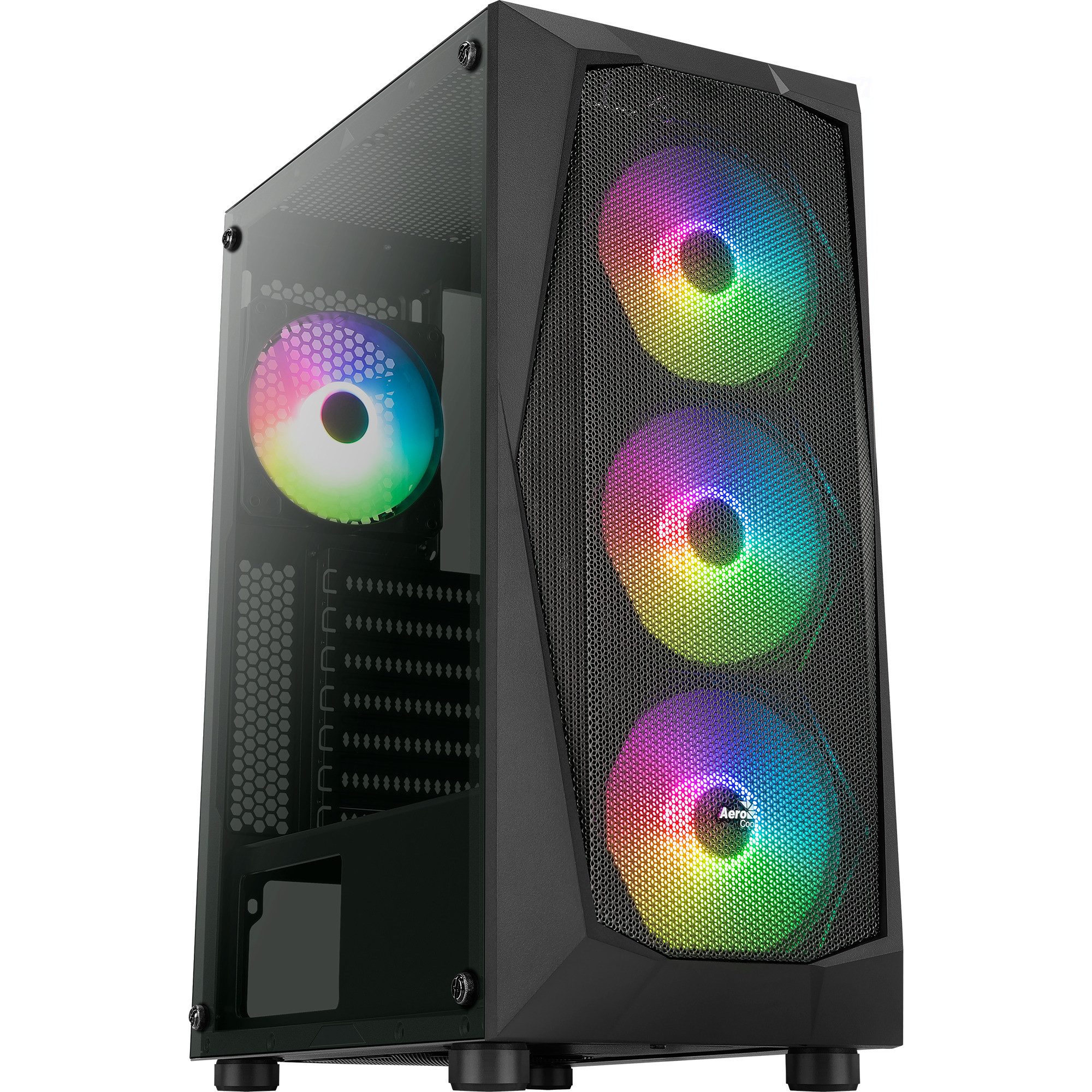 PC-Gehäuse Aerocool Falcon A-BK-v2, Tower-Gehäuse, (Tempered