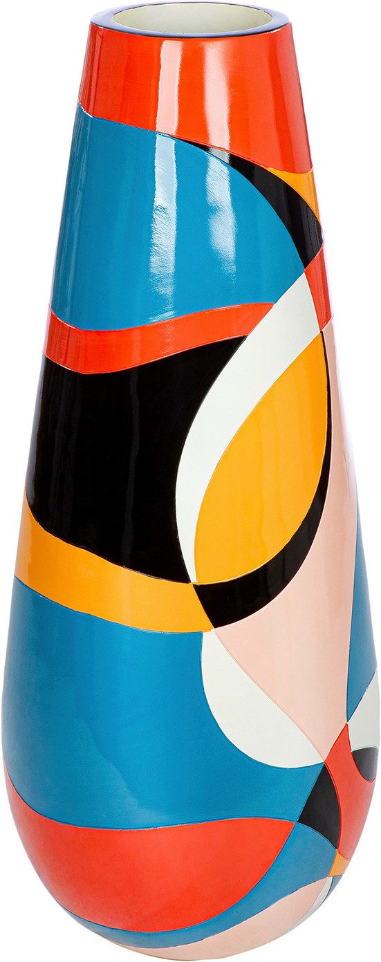 GILDE Bodenvase Flaschen-Bodenvase Levy H.92 cm (1 St), Bodenvase, grafisch, Blumenvase, modern, Eyecatcher, Geschenkidee