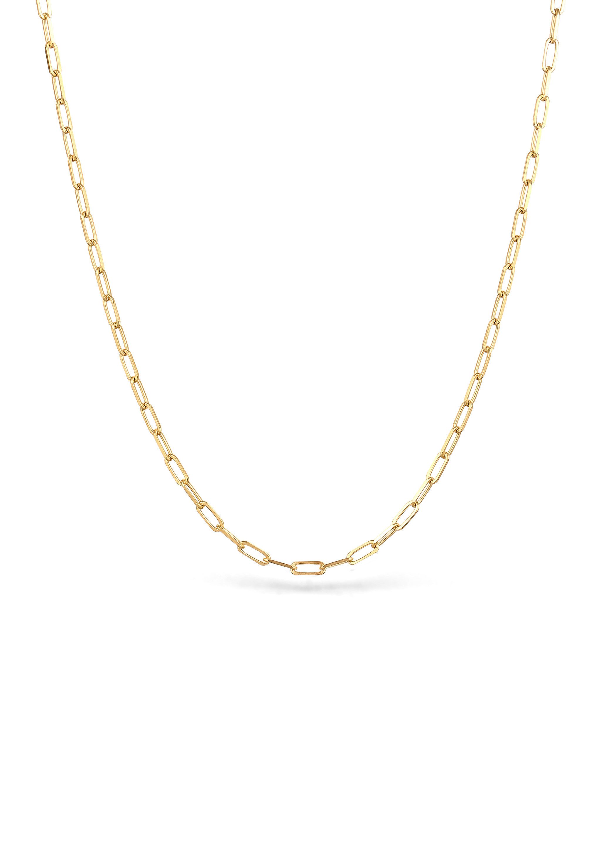 Kette ohne Anhänger Gliederkette 925 Sterling Silber vergoldet